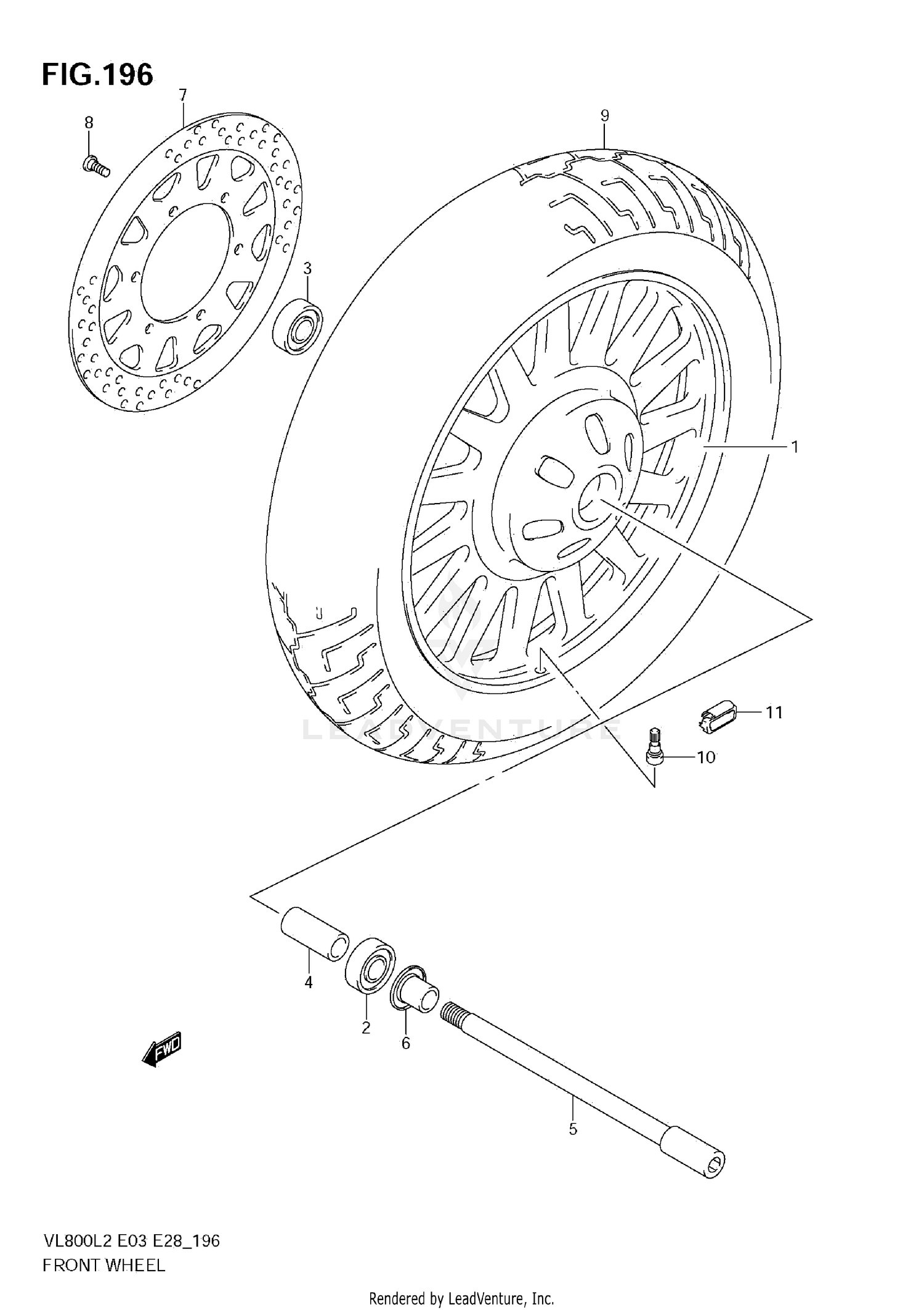 FRONT WHEEL (VL800C  E33)