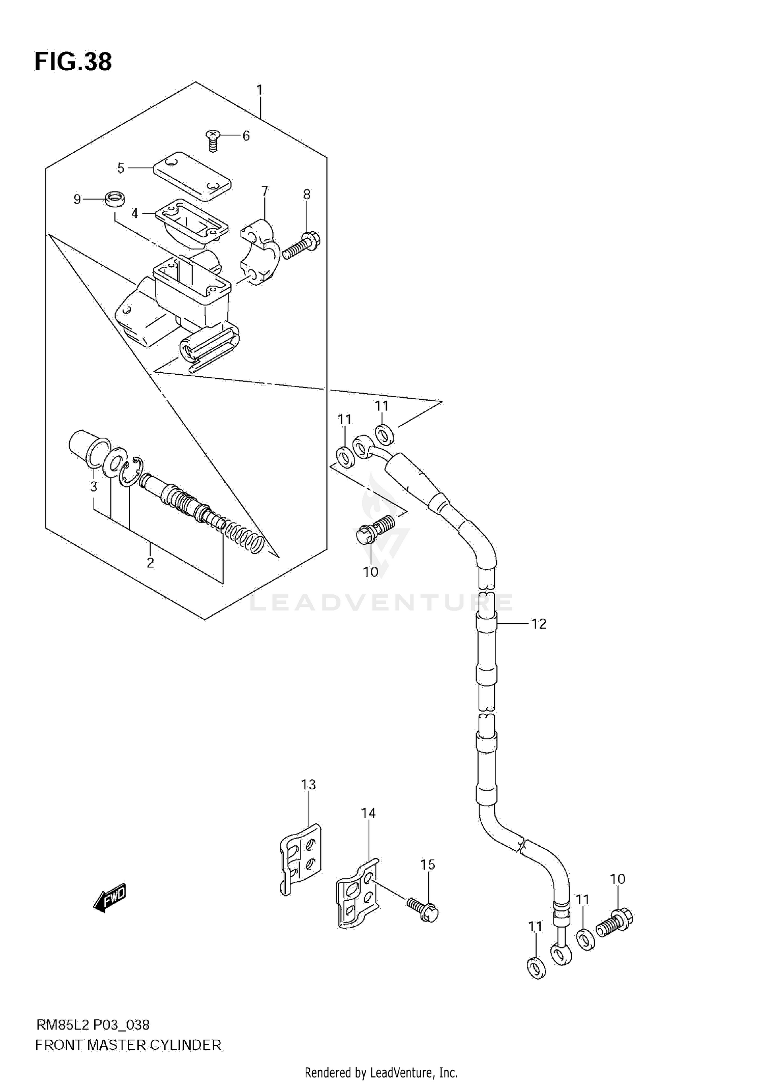 FRONT MASTER CYLINDER (RM85L)