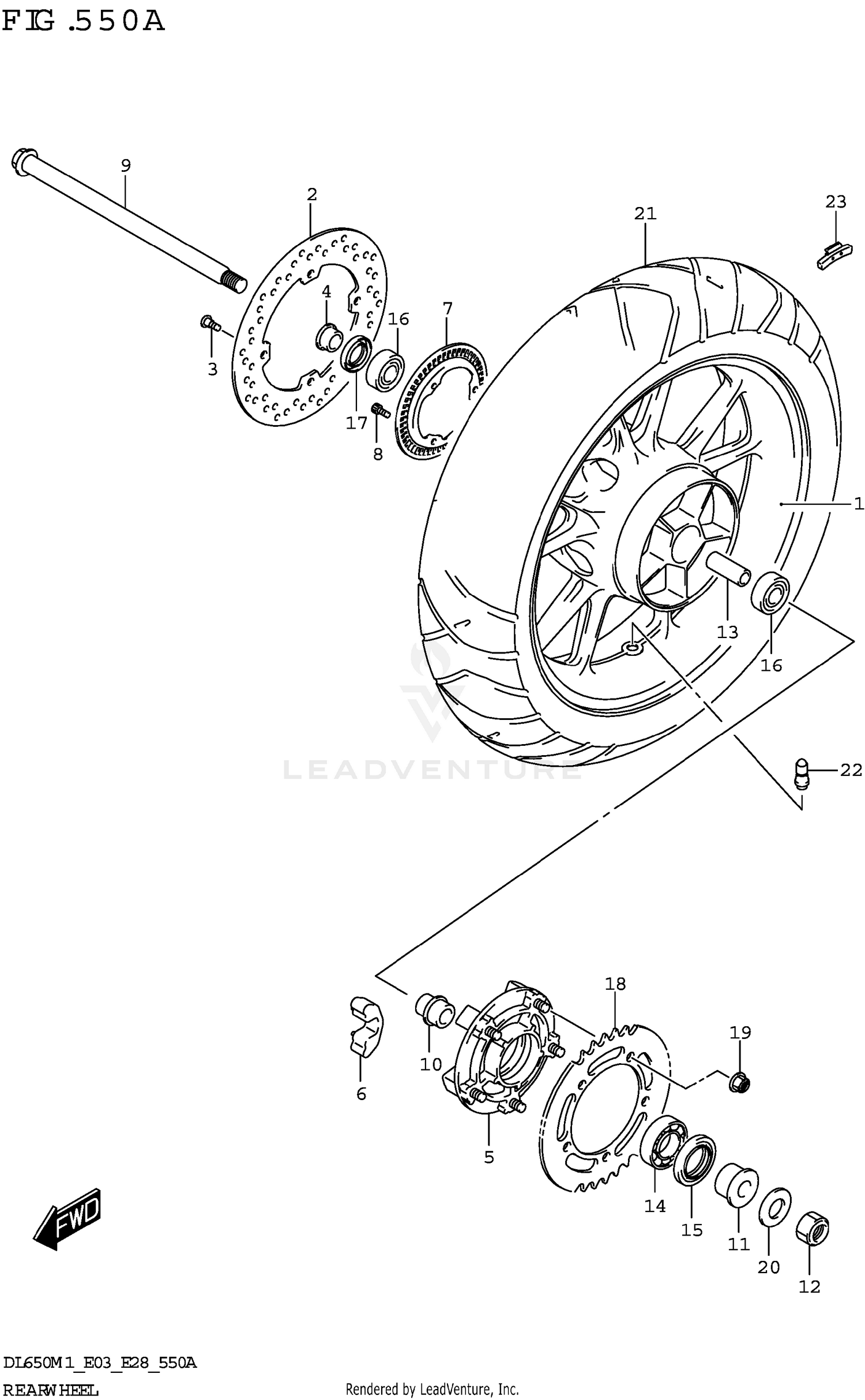 REAR WHEEL (DL650A)