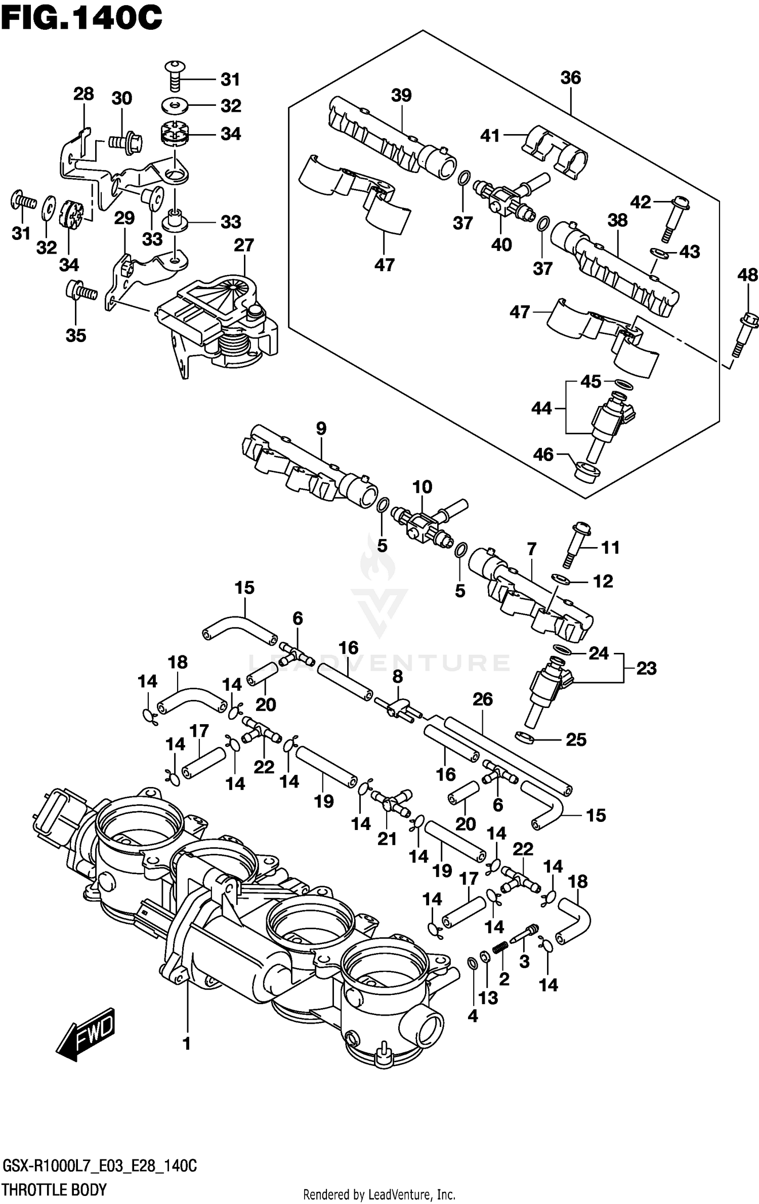 THROTTLE BODY (GSX-R1000L7 E33)