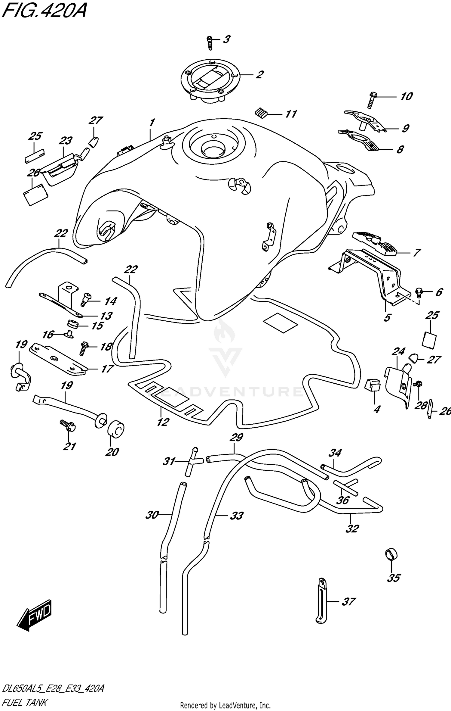 FUEL TANK (DL650AL5 E28)