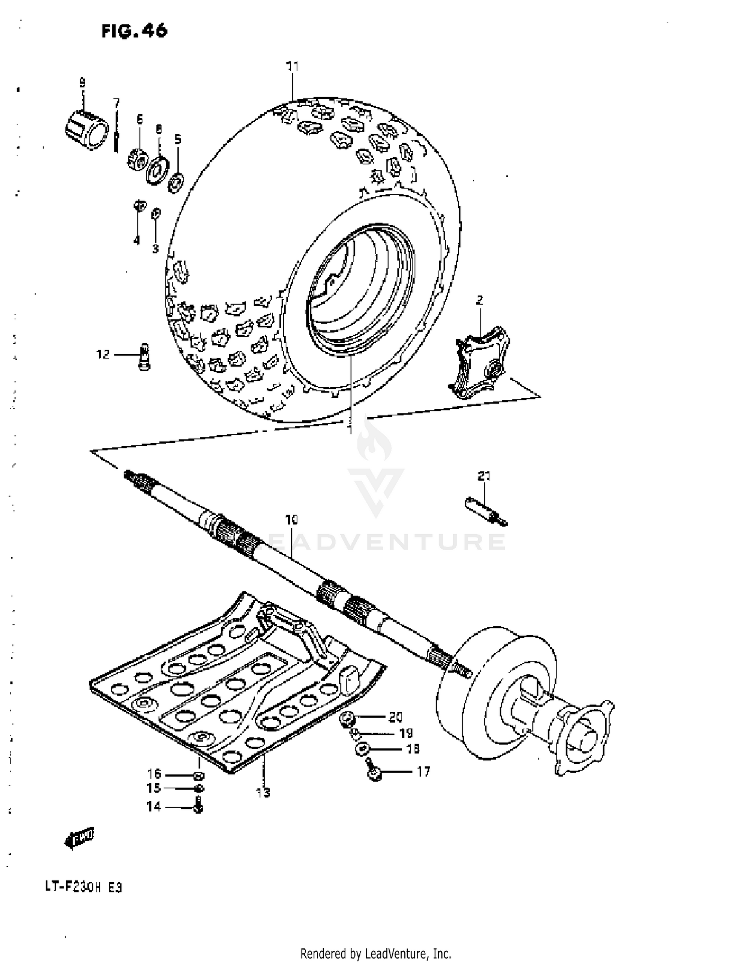 RIGHT REAR WHEEL-UNDER GUARD