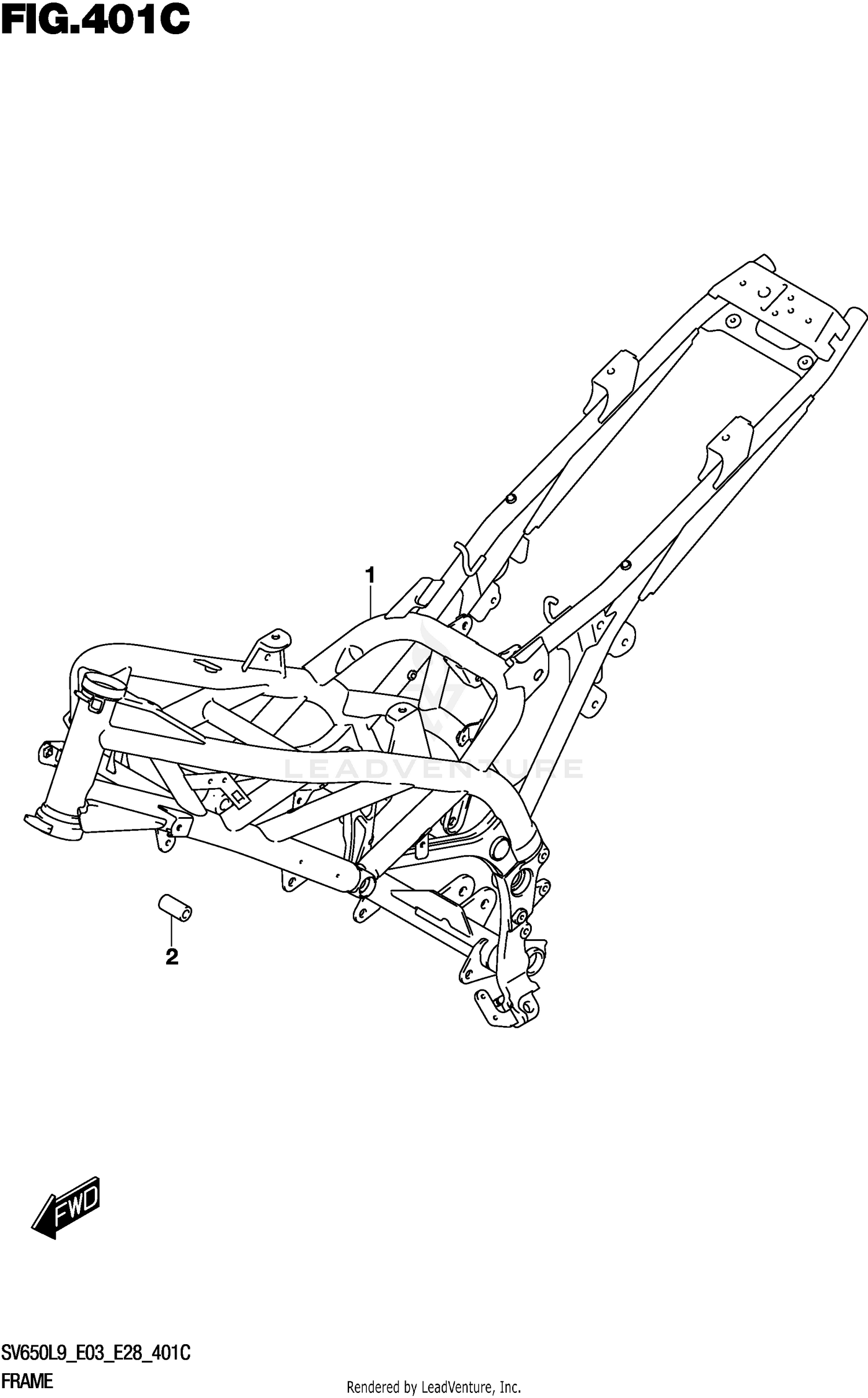 FRAME (SV650AL9 E28)