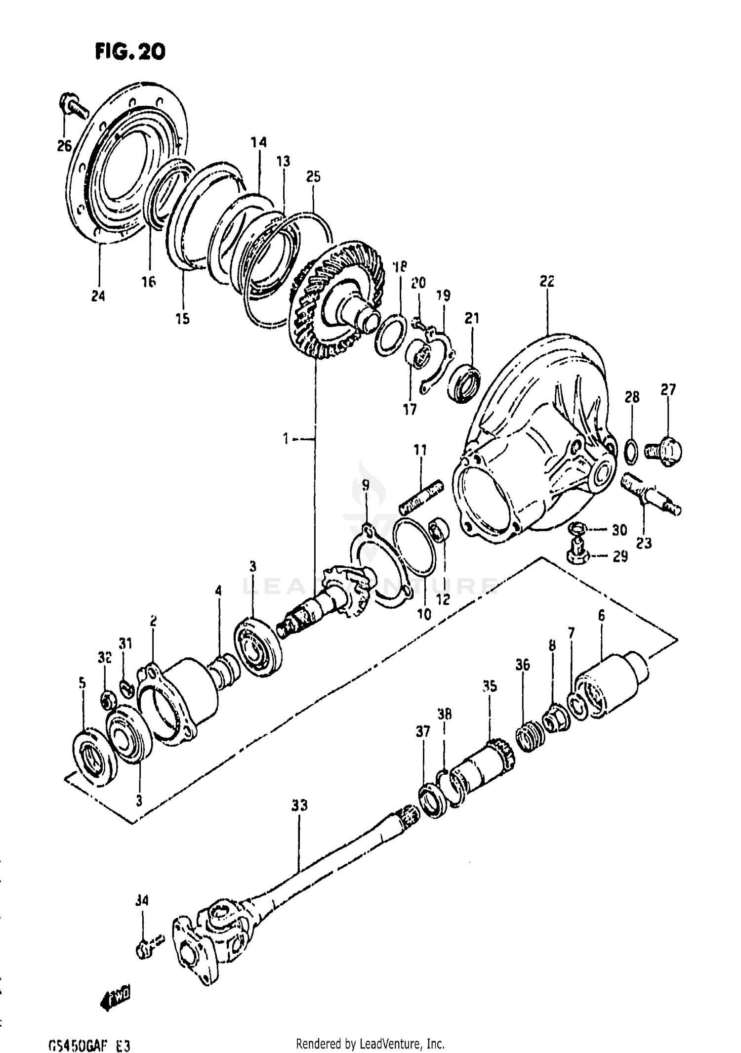 PROPELLER SHAFT-FINAL DRIVE GEAR
