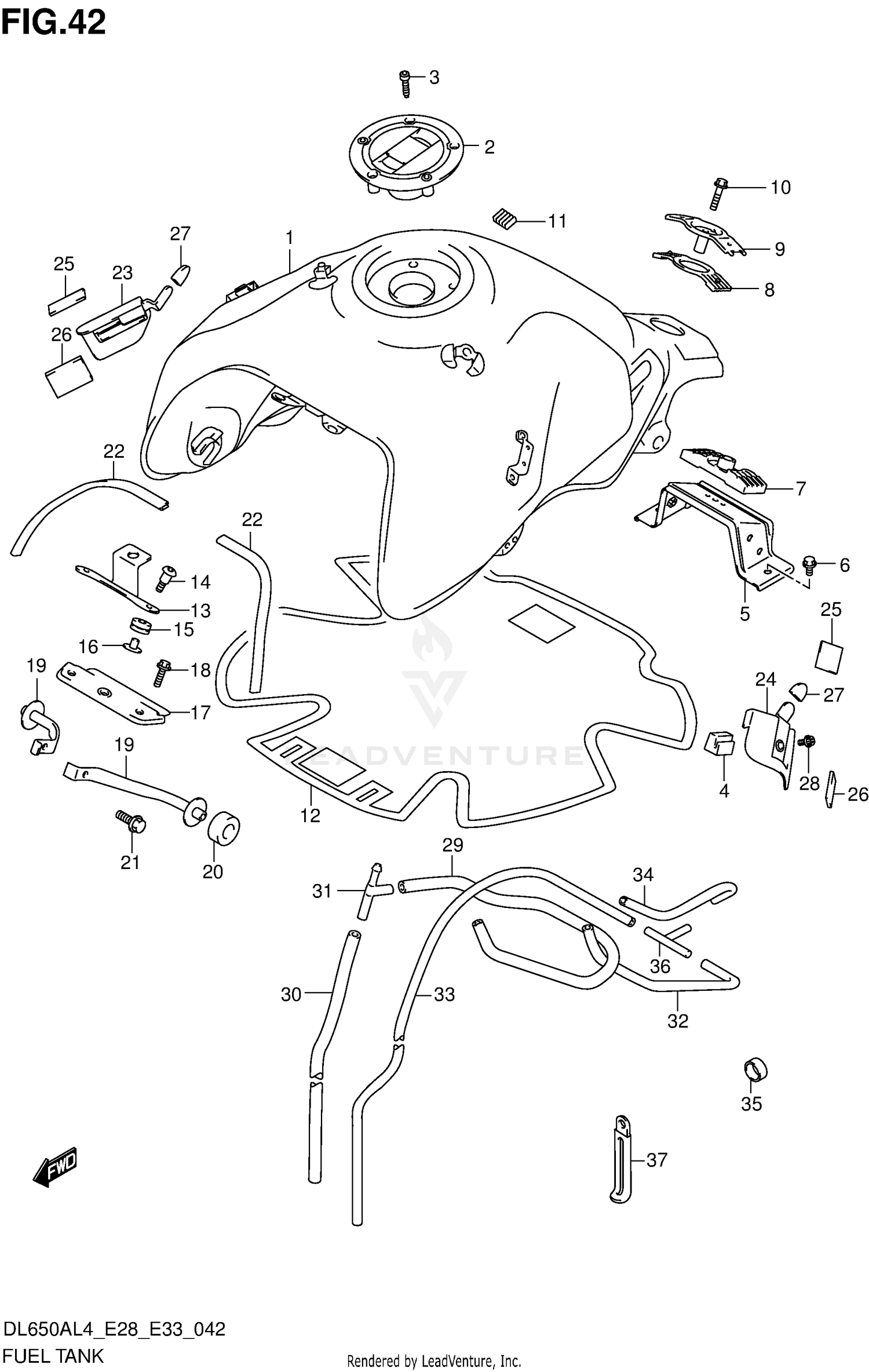 FUEL TANK (DL650AL4 E28)