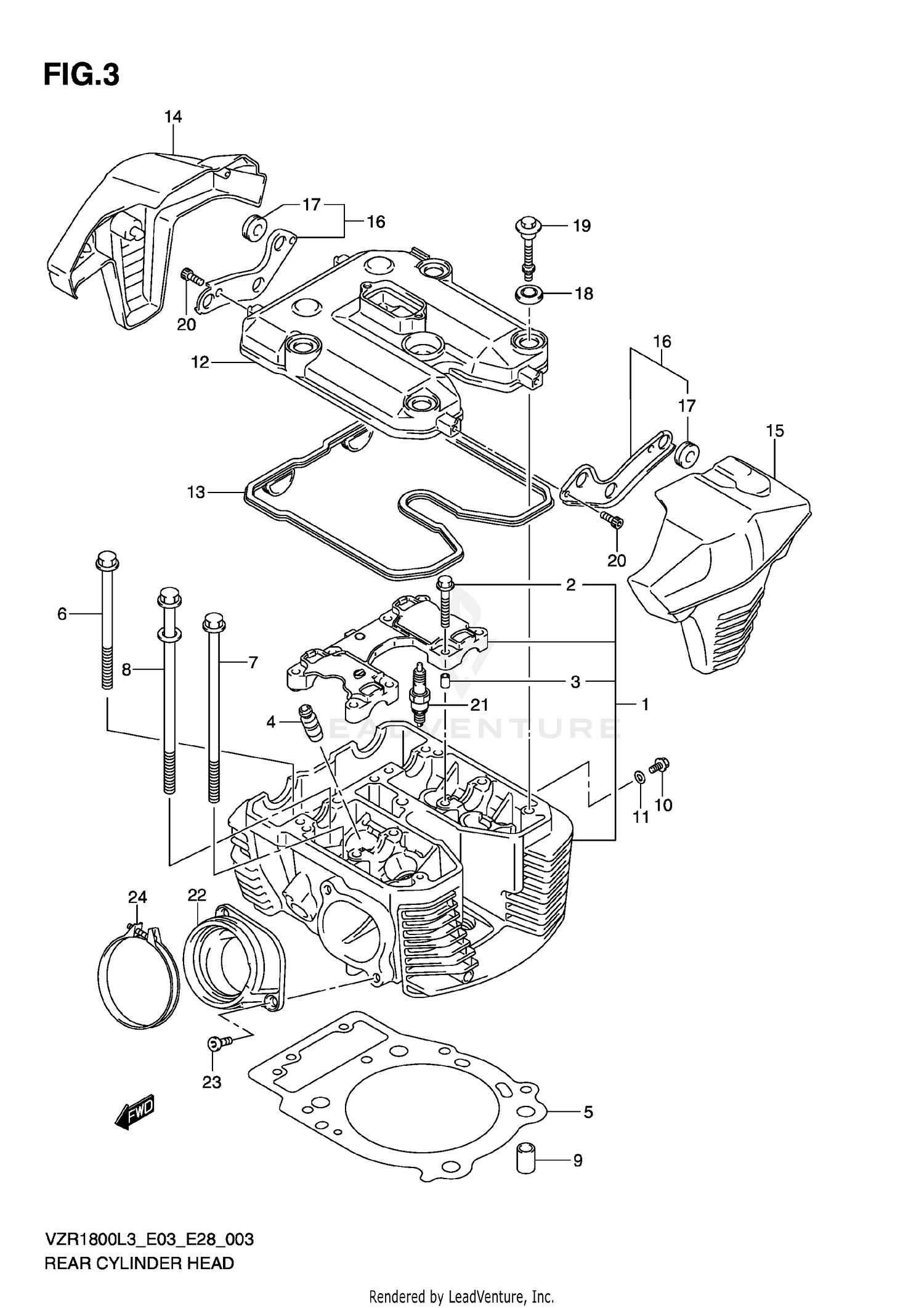 REAR CYLINDER HEAD