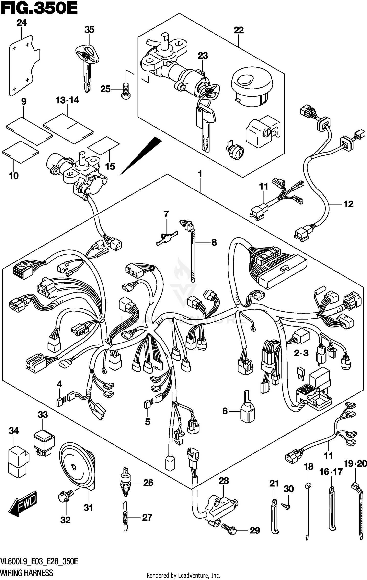 WIRING HARNESS (VL800TL9 E28)