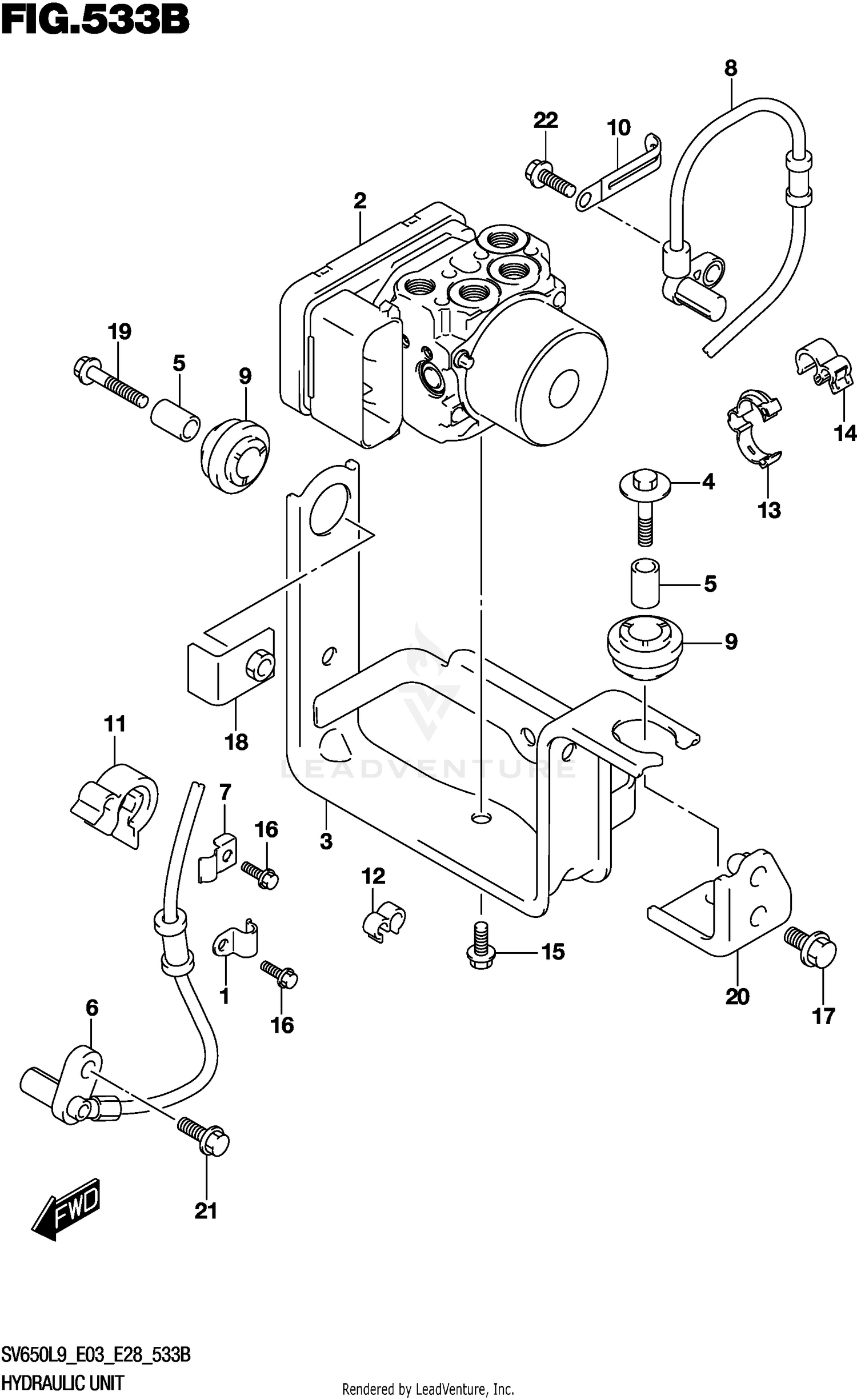 HYDRAULIC UNIT (SV650AL9 E33)