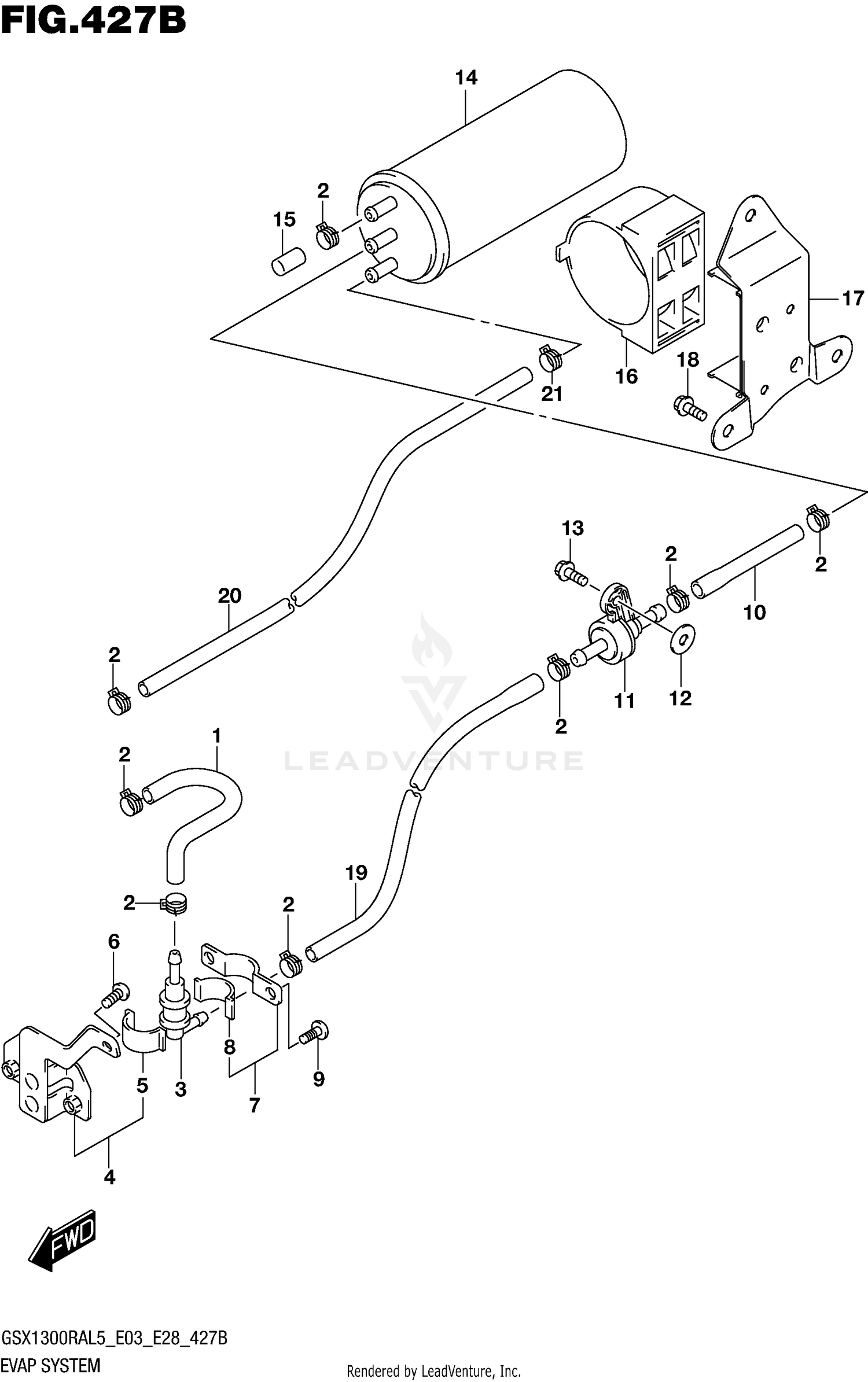 EVAP SYSTEM (GSX1300RAL5 E33)