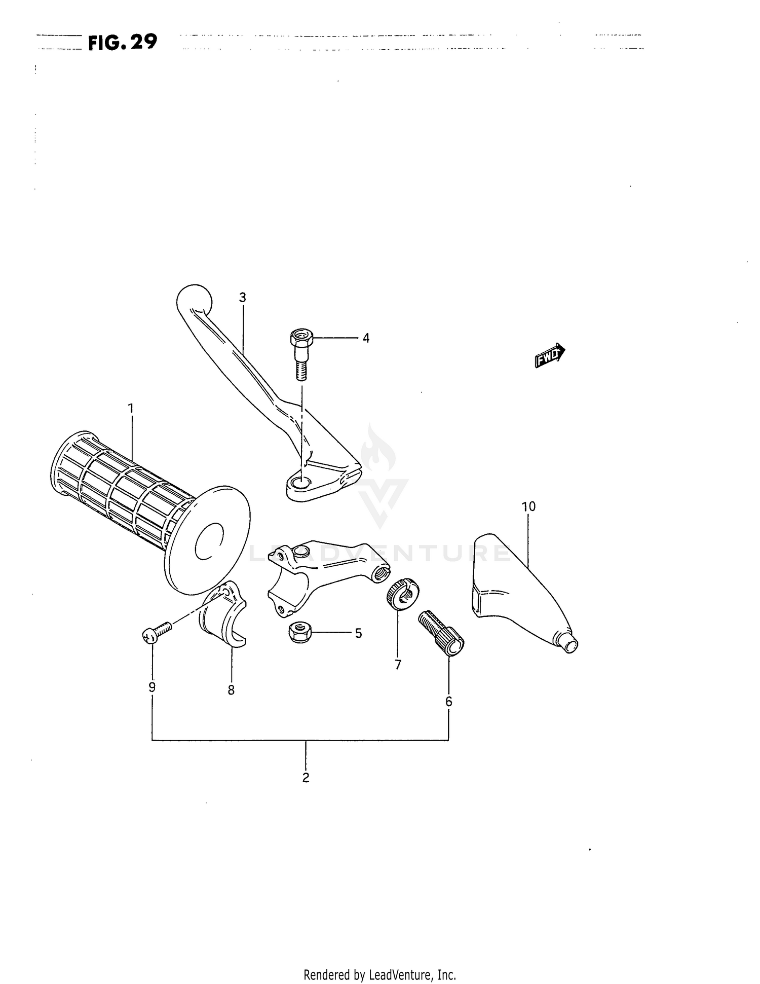 LEFT HANDLE GRIP (MODEL G/H/J)