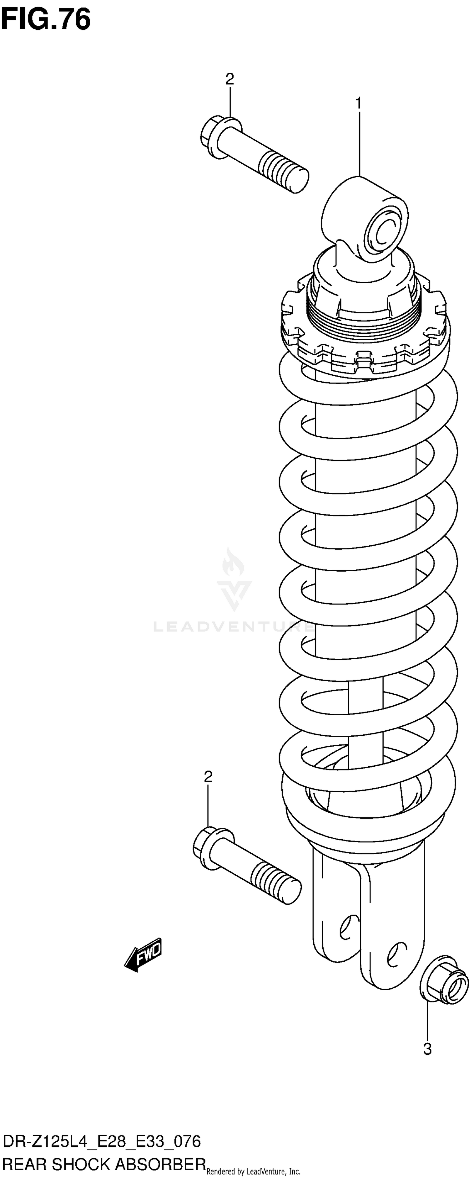 REAR SHOCK ABSORBER (DR-Z125LL4 E28)