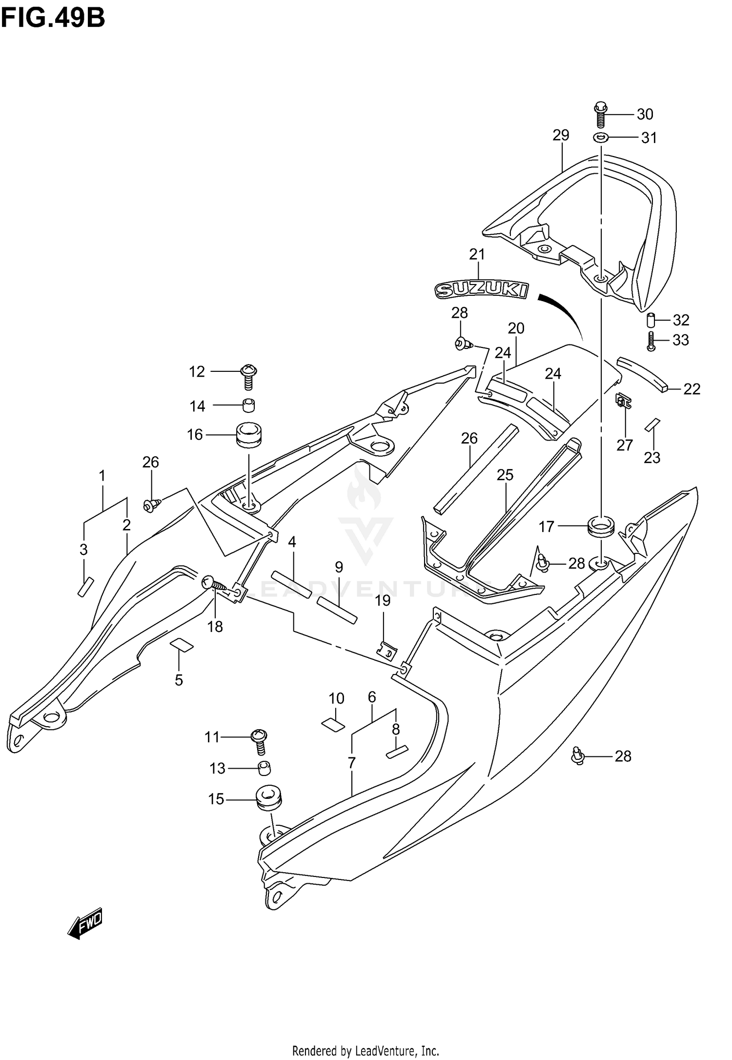 SEAT TAIL COVER (SV1000SK4)