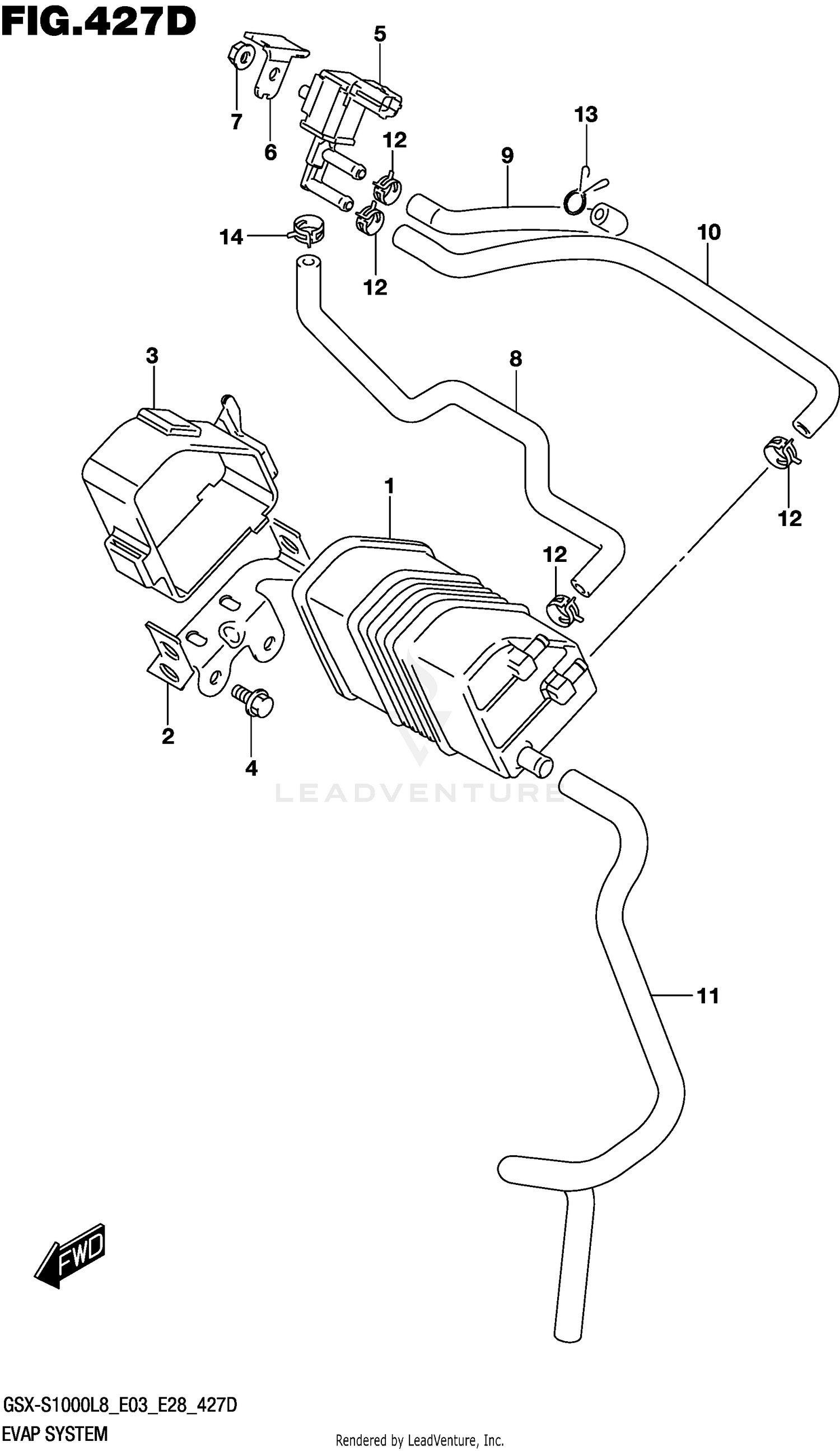 EVAP SYSTEM (GSX-S1000AZL8 E33)