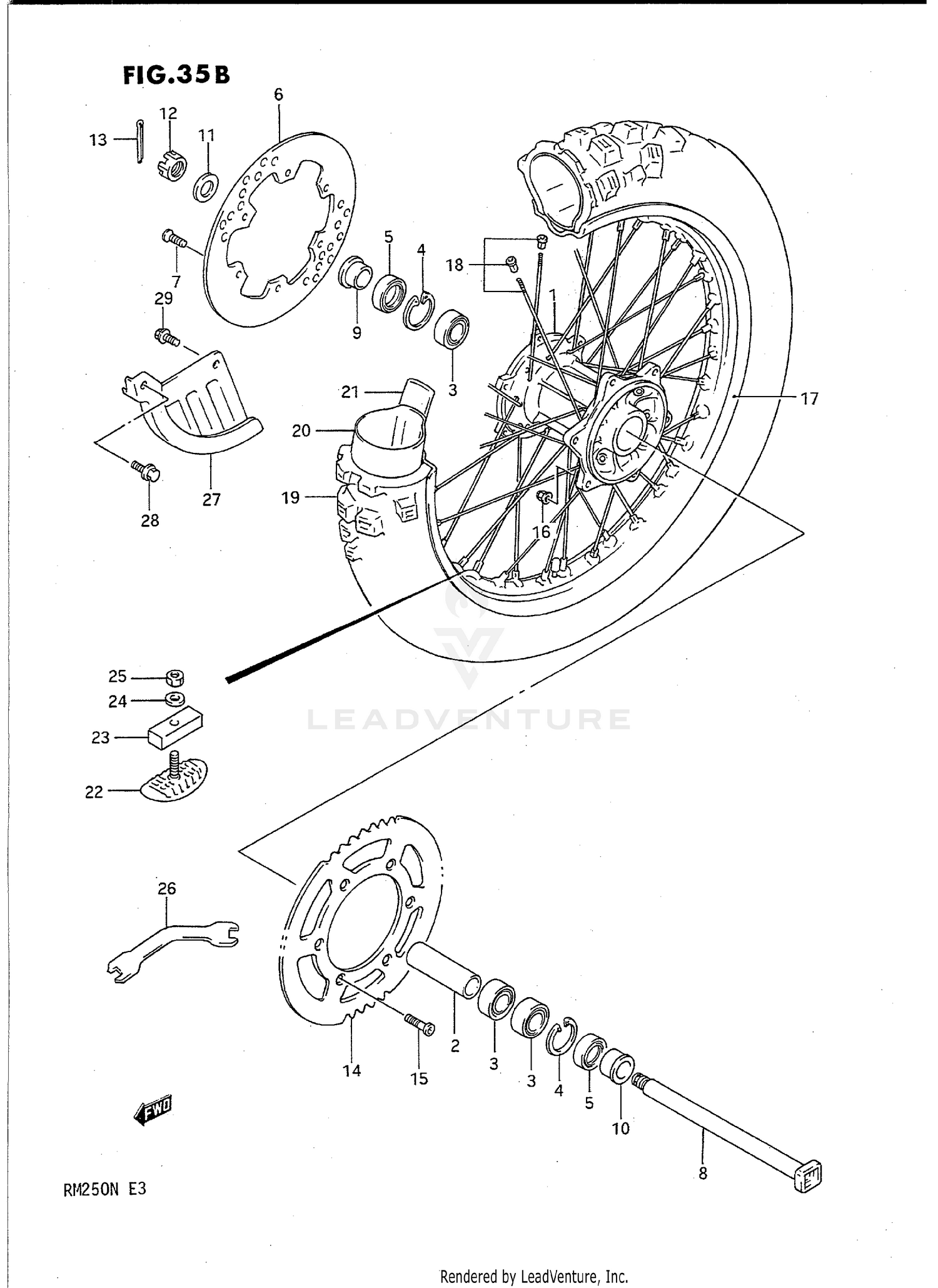 REAR WHEEL (MODEL N)