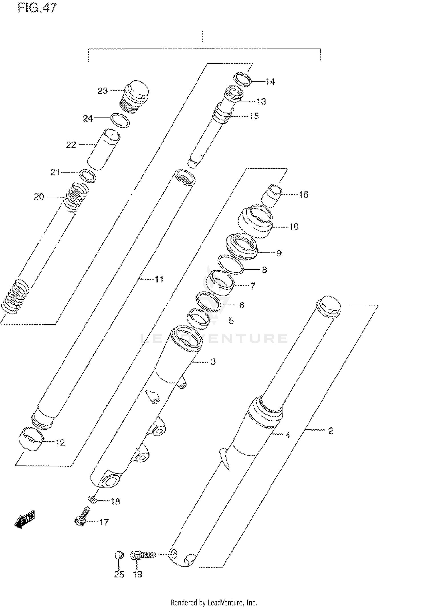 FRONT FORK (MODEL N/P/R/S)