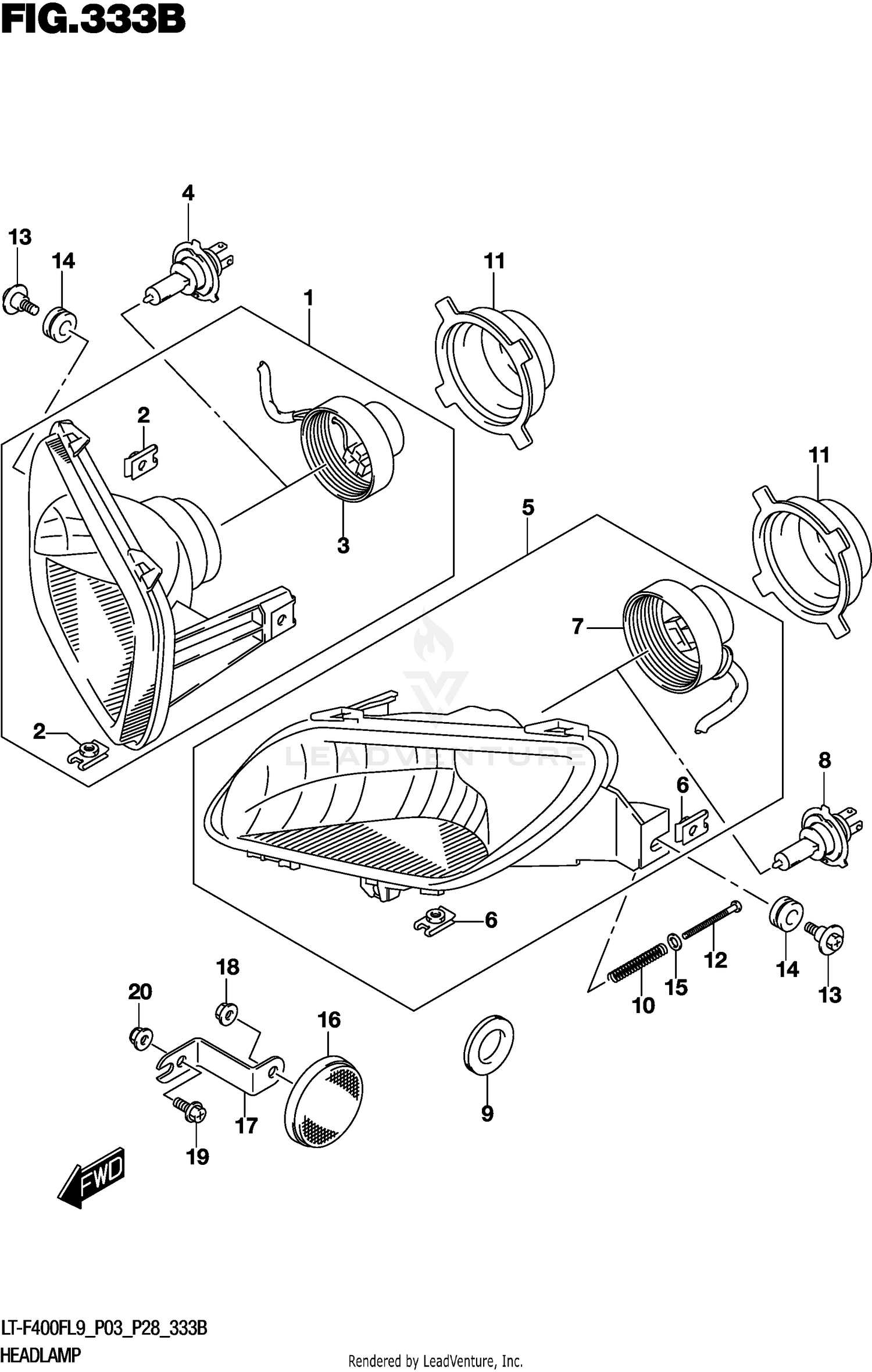 HEADLAMP (LT-F400FL9 P28)
