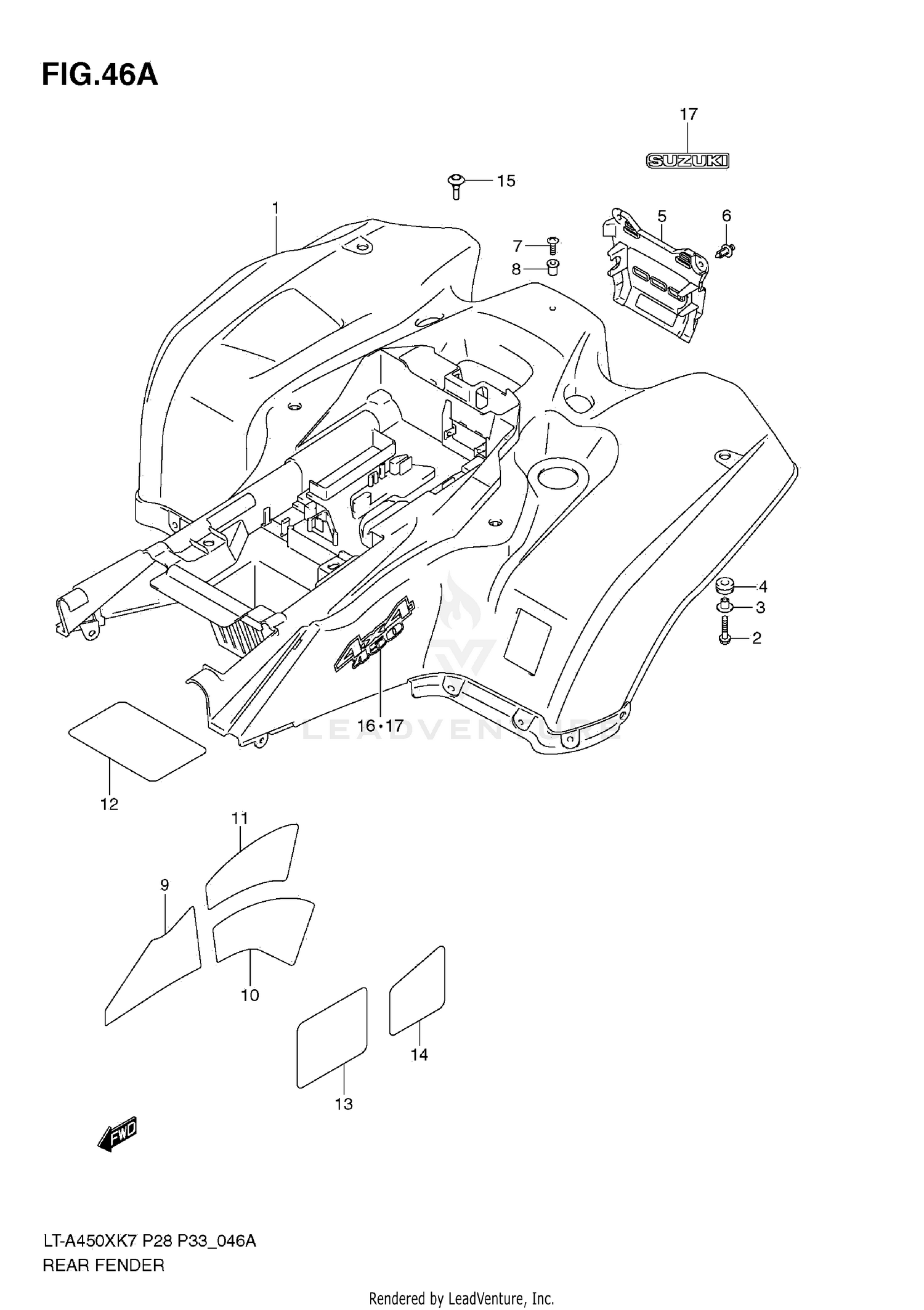REAR FENDER (MODEL K9)