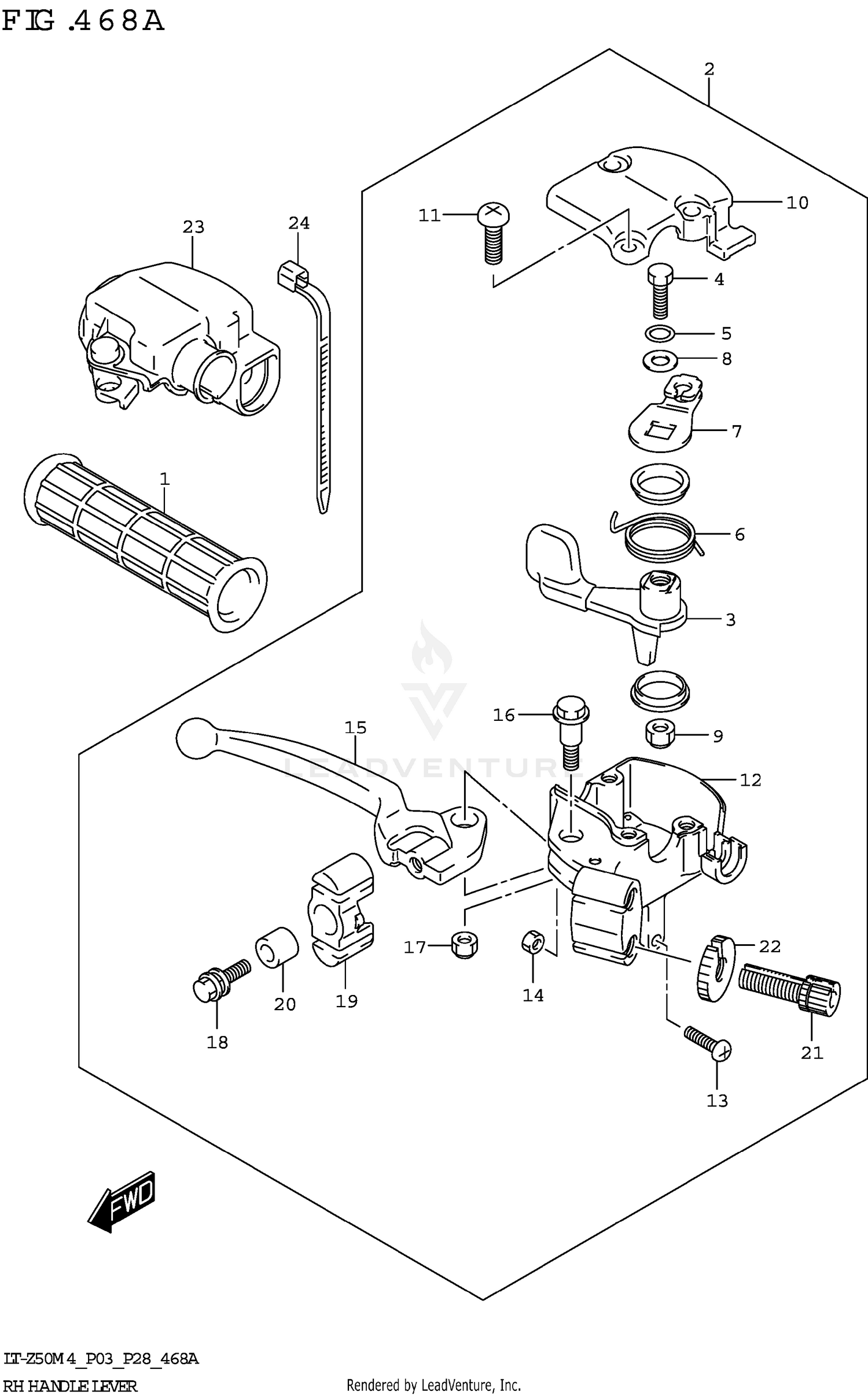 RH HANDLE LEVER