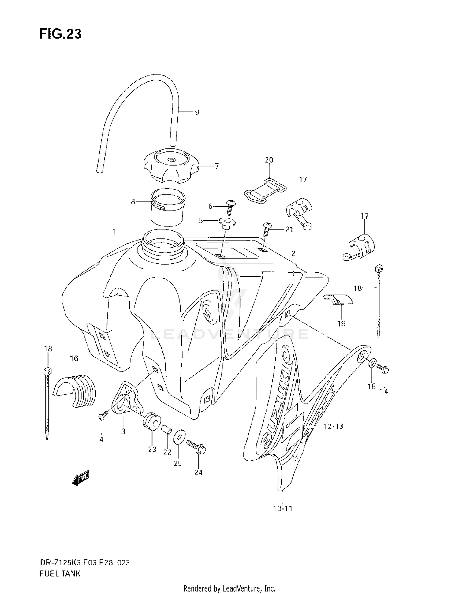 FUEL TANK (MODEL K3)