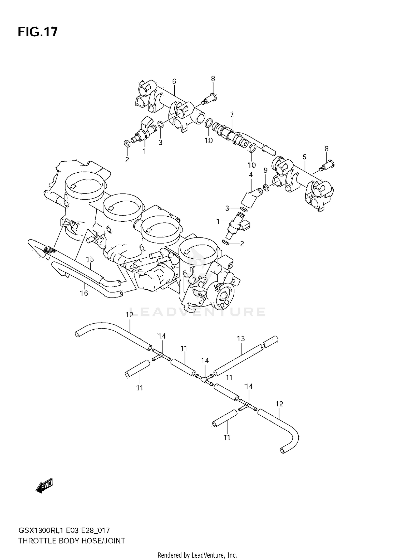THROTTLE BODY HOSE/JOINT (E3)