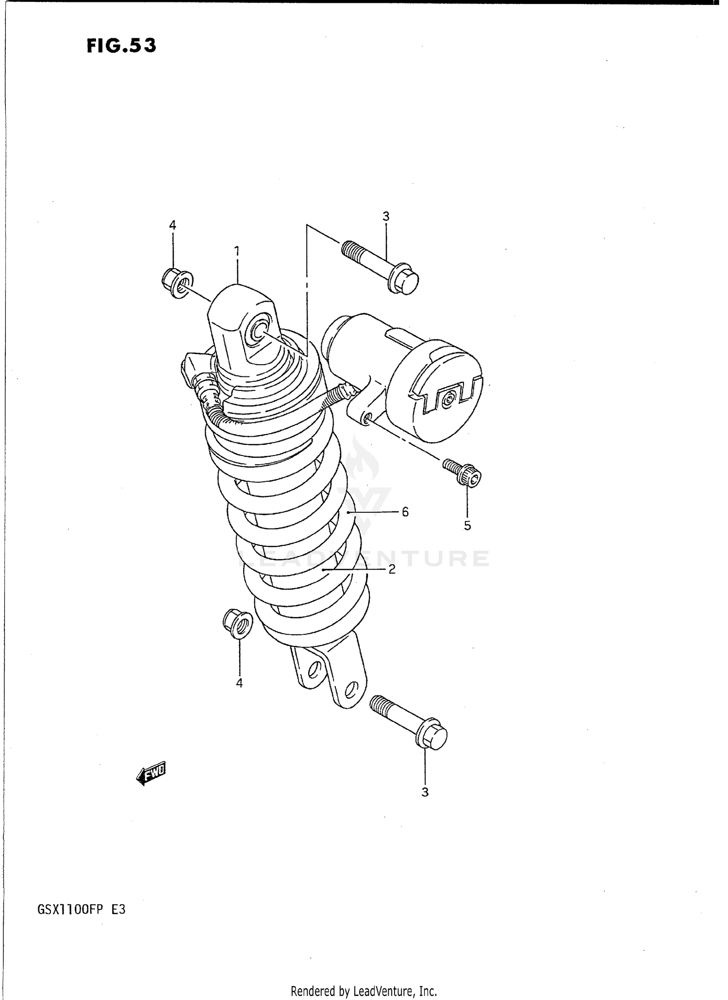 REAR SHOCK ABSORBER (MODEL J)