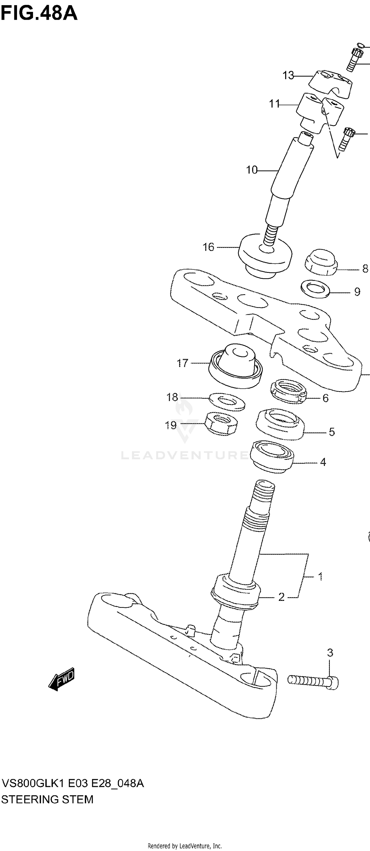 STEERING STEM (MODEL K5)