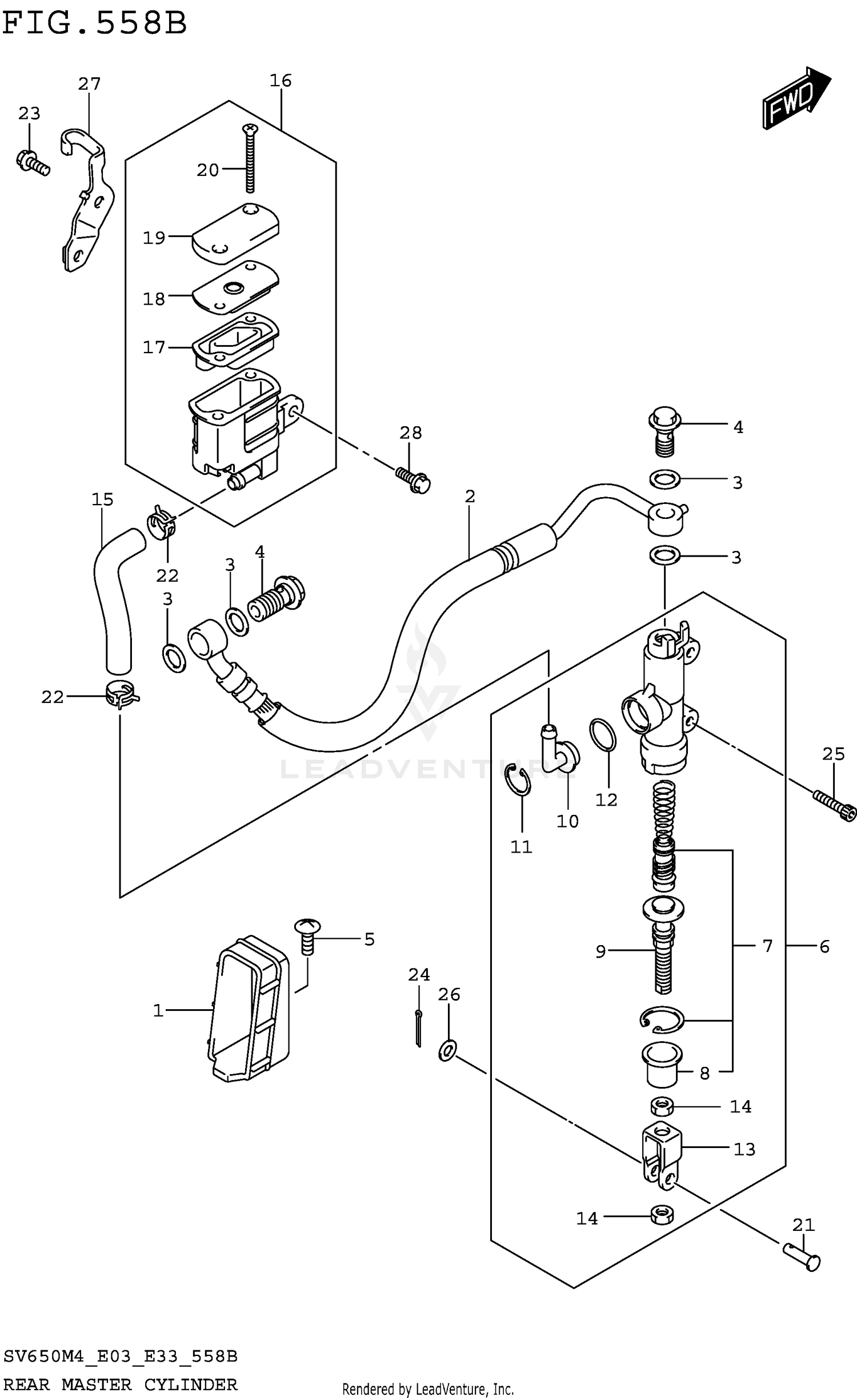 REAR MASTER CYLINDER (SV650M4 E33)