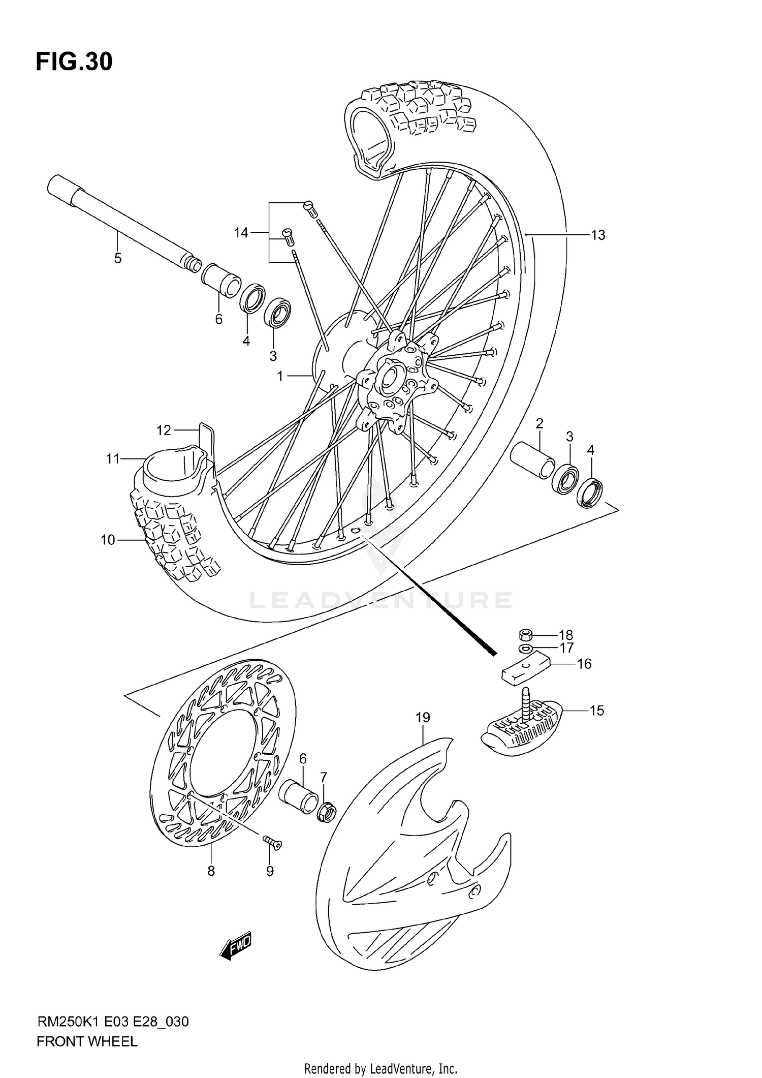 FRONT WHEEL (MODEL K1/K2/K3/K4)