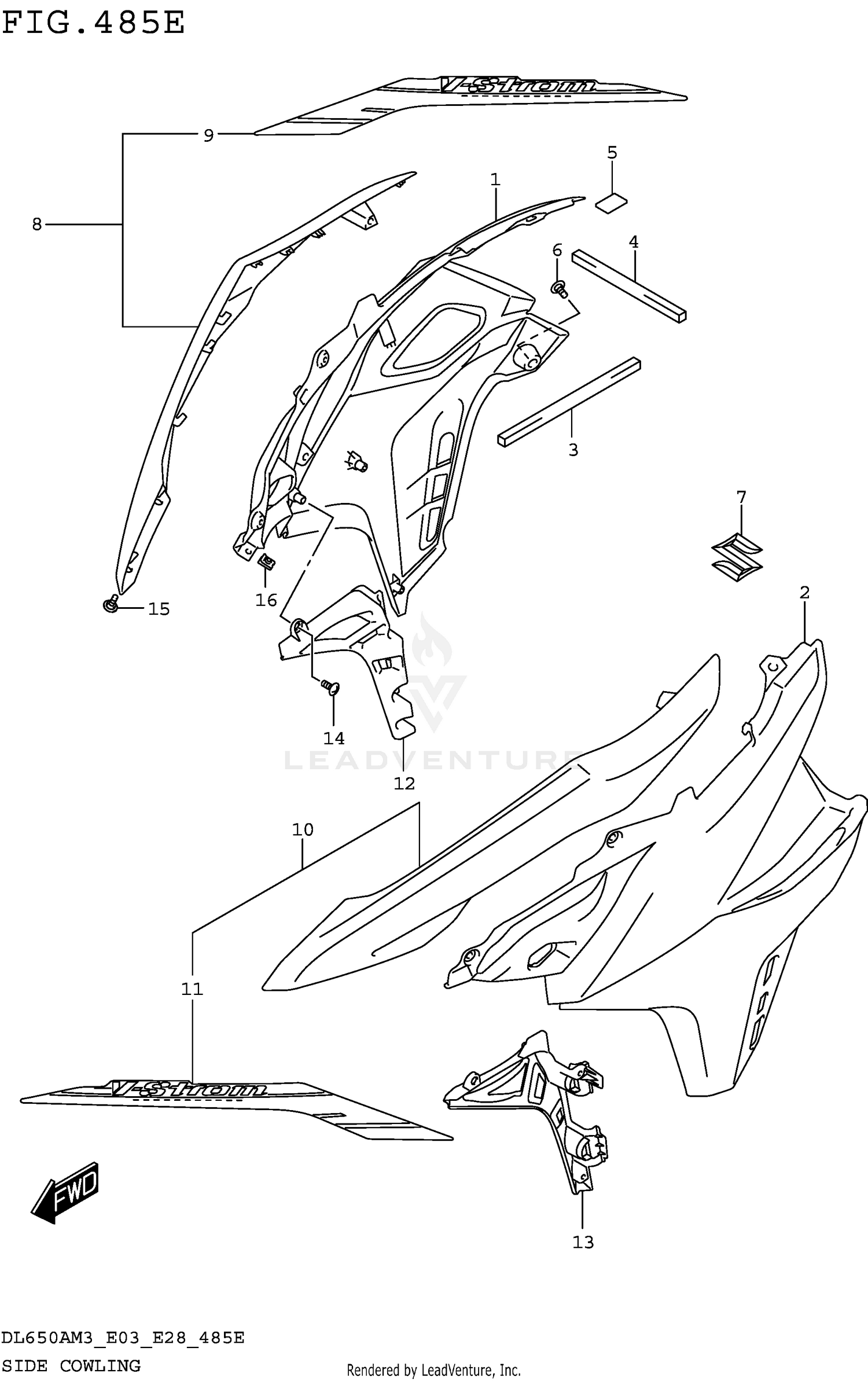 SIDE COWLING (DL650XAM3E28)
