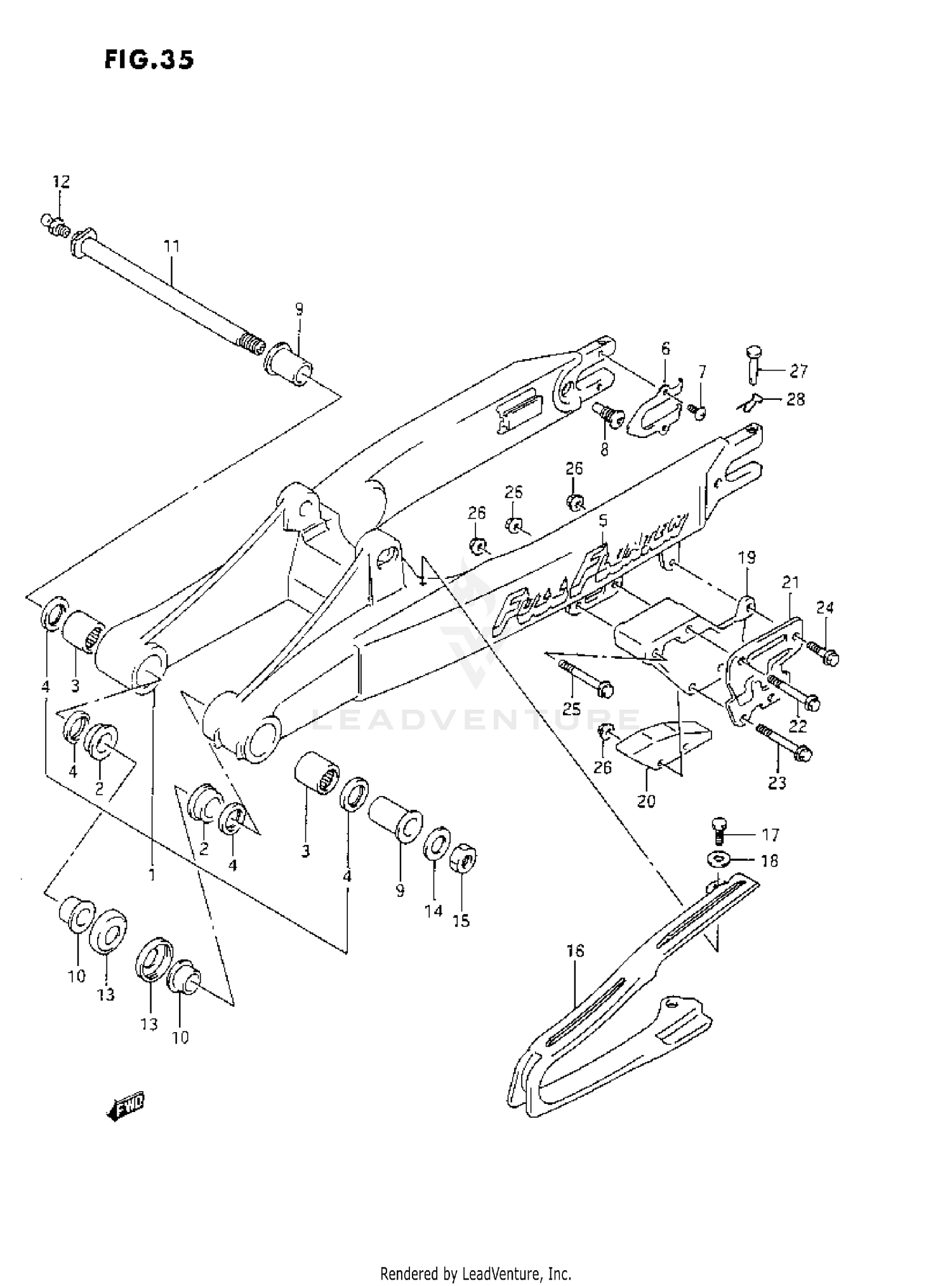 REAR SWINGING ARM (K/L)
