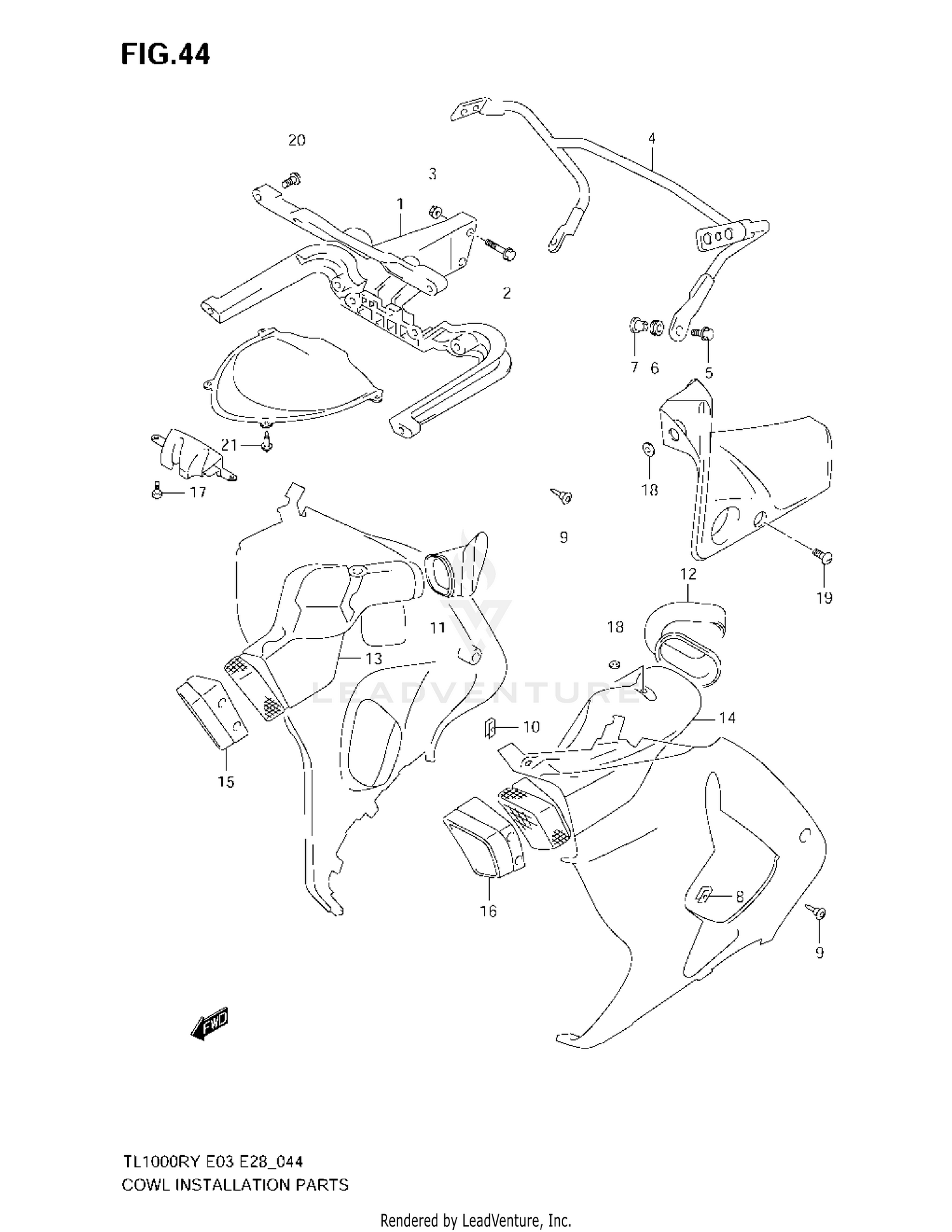 COWLING BODY INSTALLATION PARTS