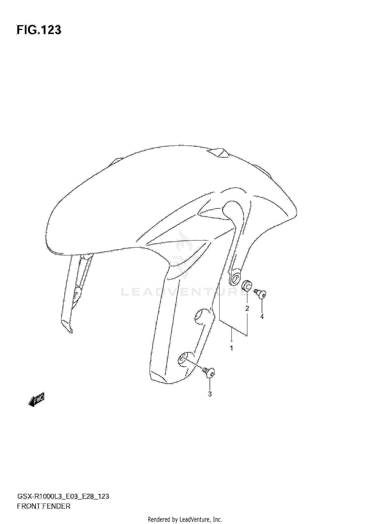 FRONT FENDER (GSX-R1000L3 E28)