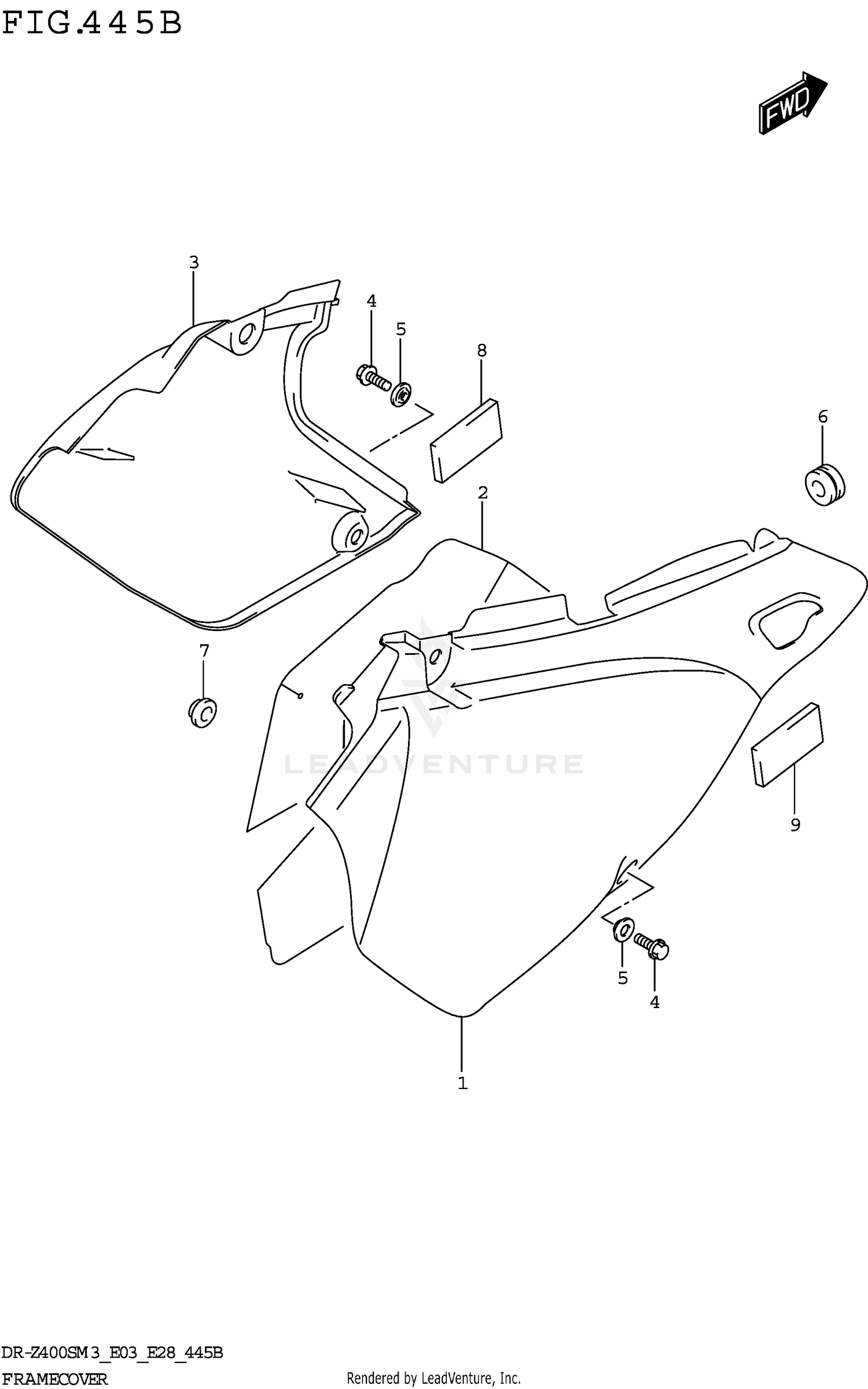 FRAME COVER (DR-Z400SM3 E28)