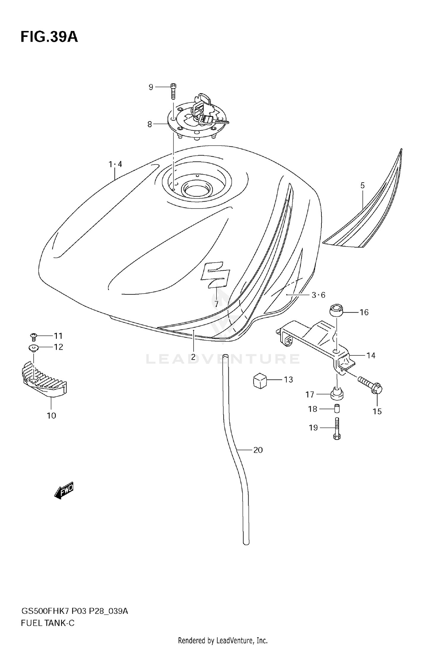 FUEL TANK (MODEL K8)