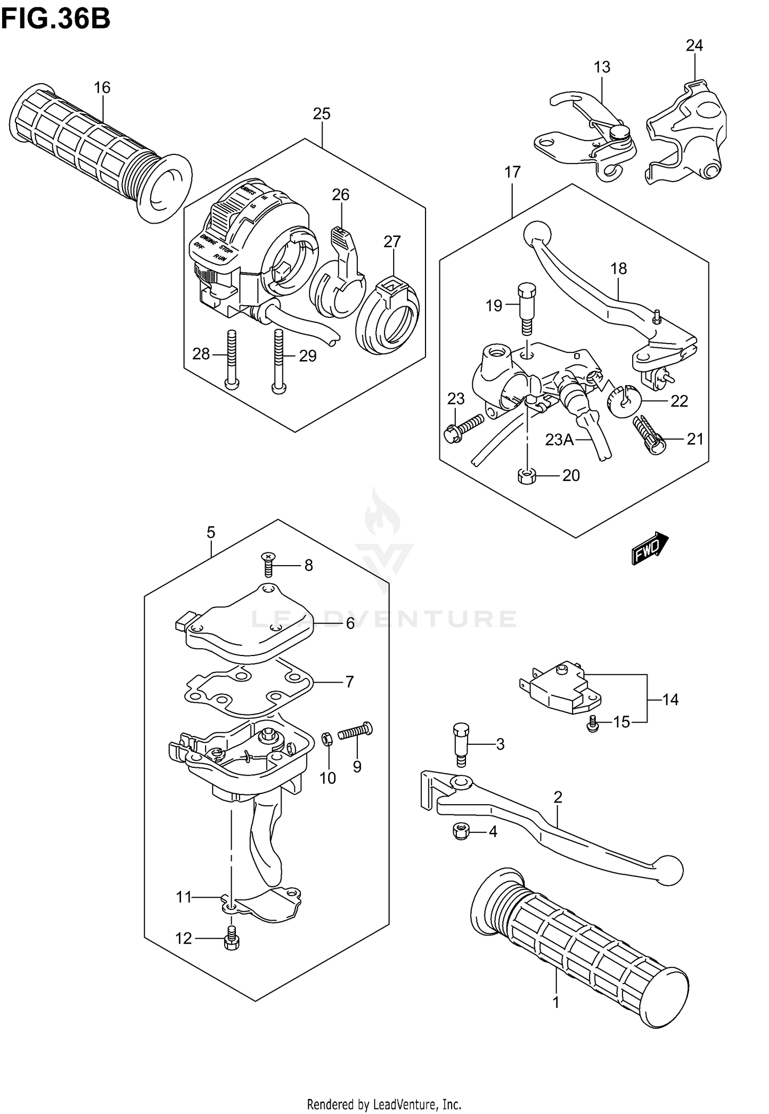 HANDLE LEVER (MODEL K5/K6)