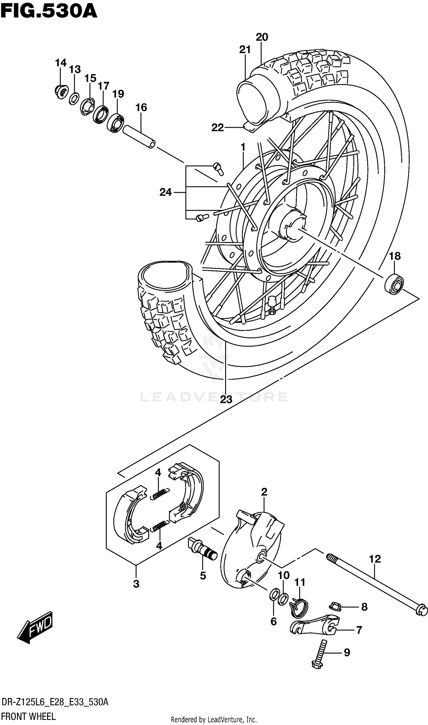 FRONT WHEEL (DR-Z125L6 E28)