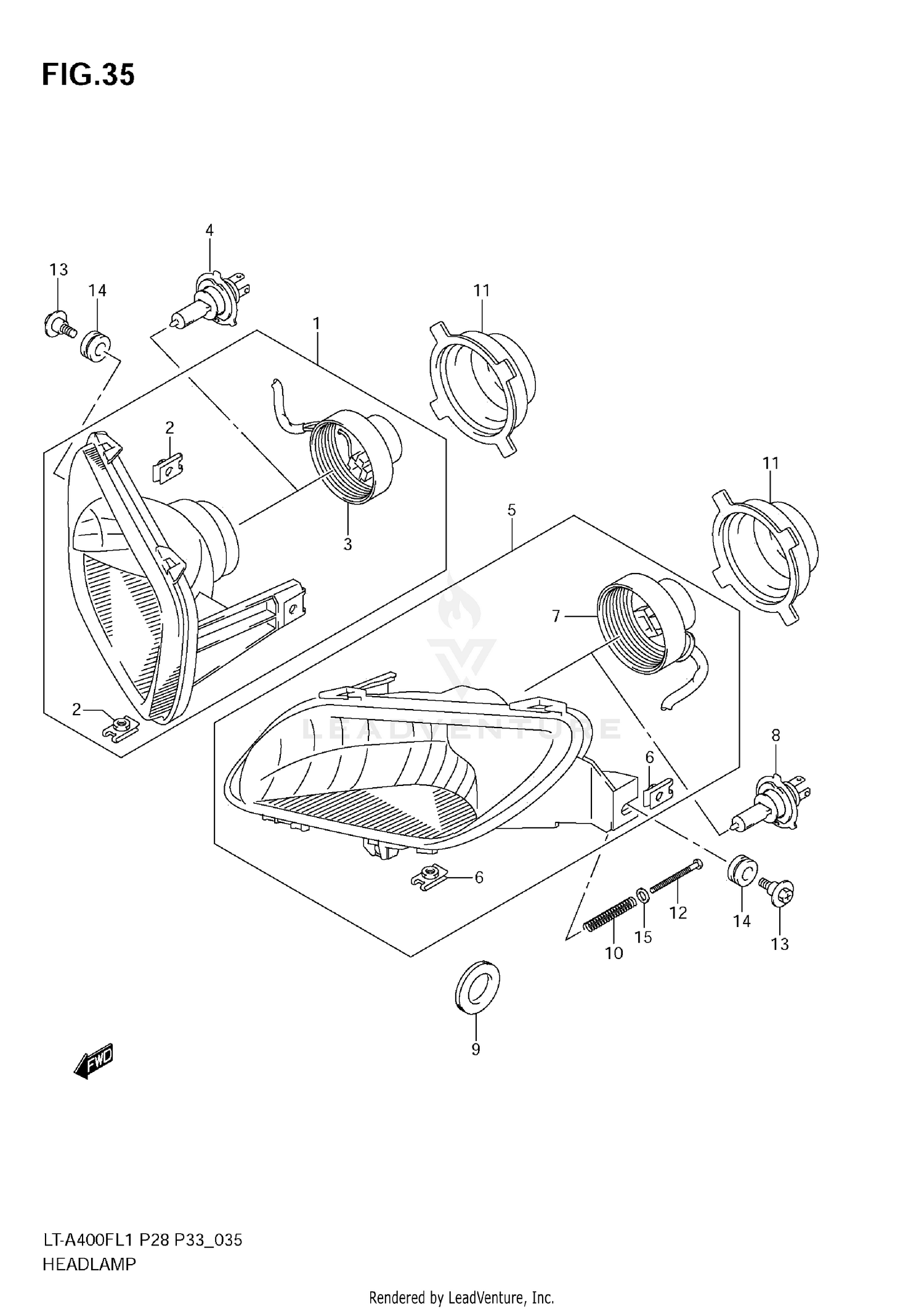 HEADLAMP (LT-A400FL1 E33)