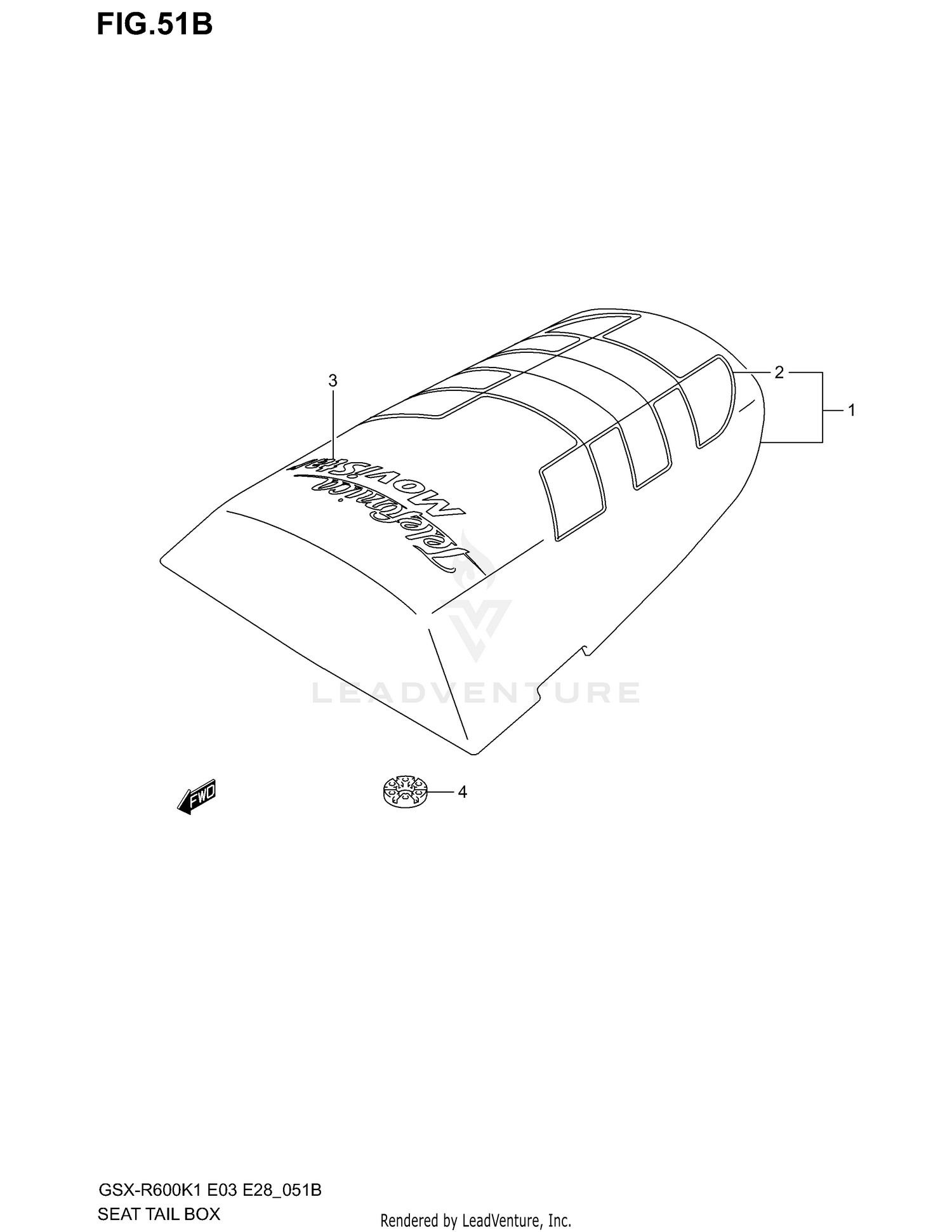 SEAT TAIL BOX (MODEL K2 FOR YC2)