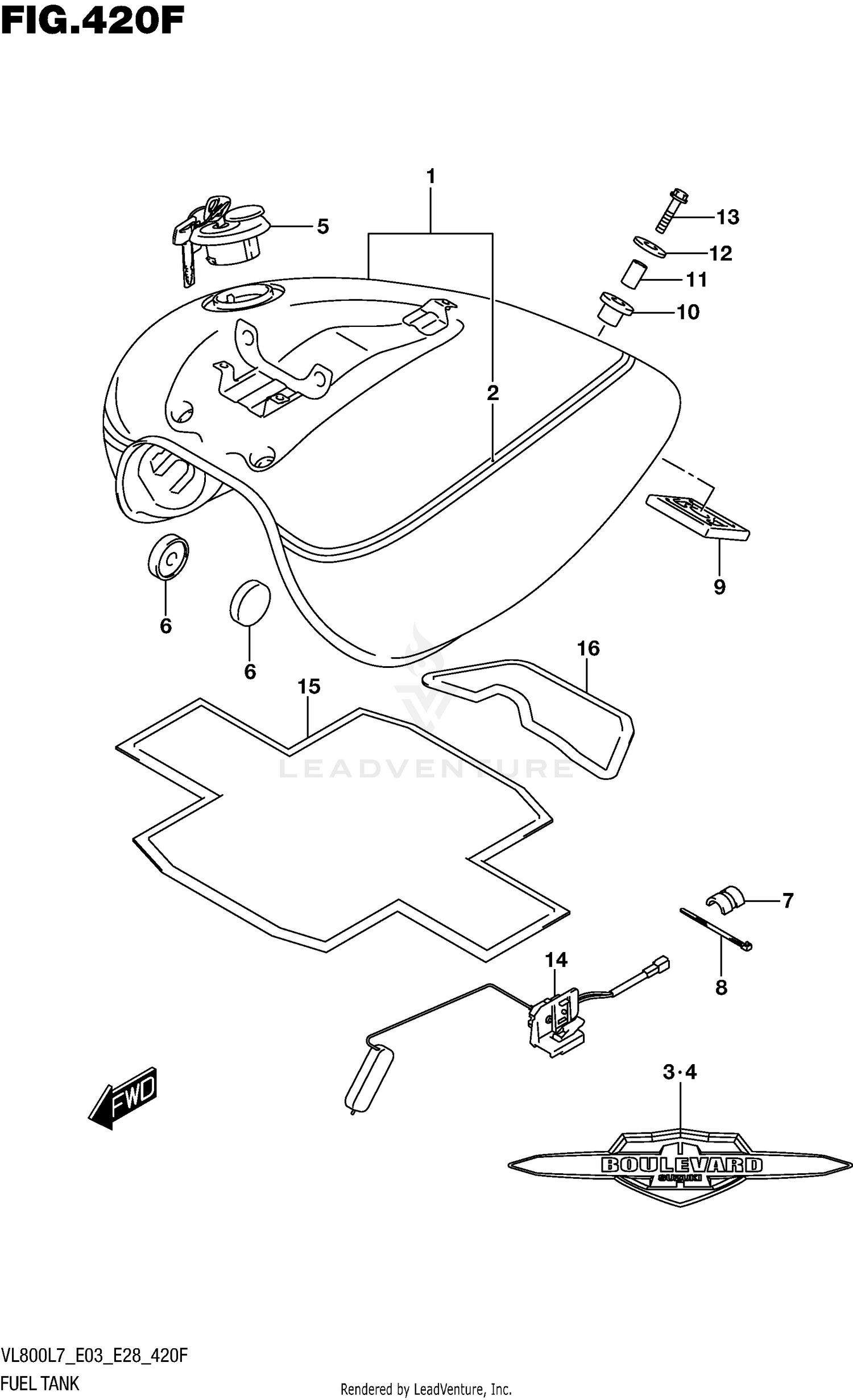FUEL TANK (VL800TL7 E33)