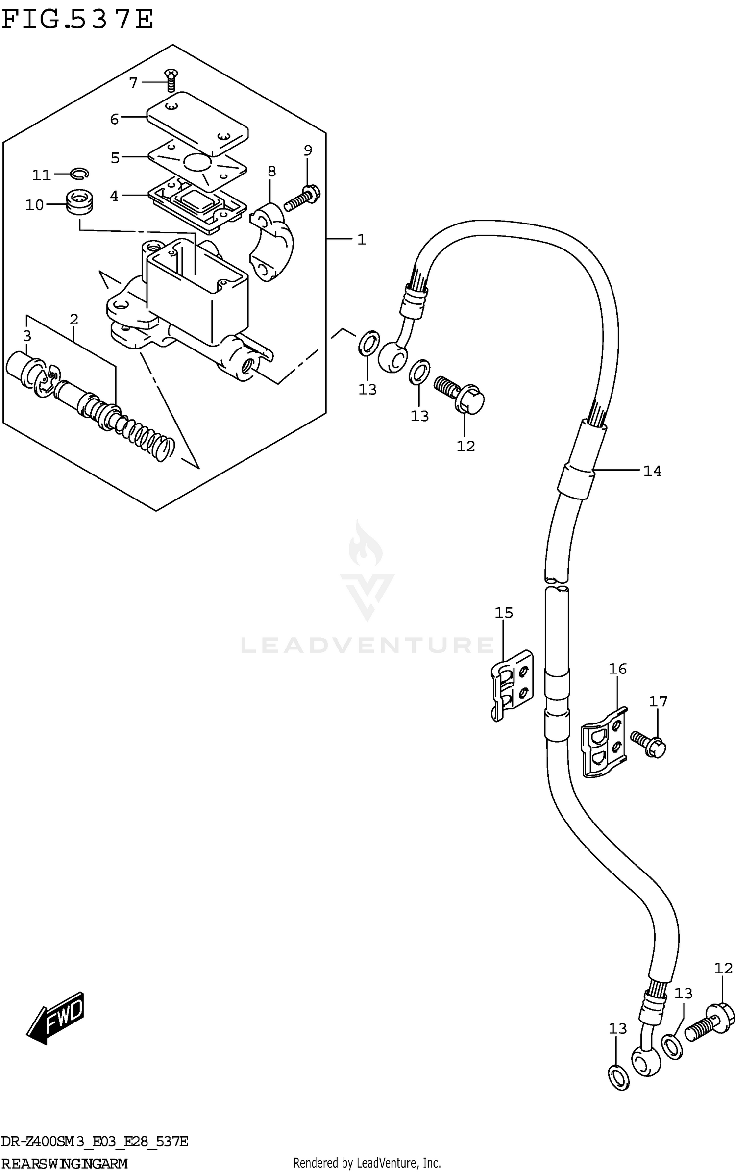 FRONT MASTER CYLINDER (DR-Z400SMM3 E28)