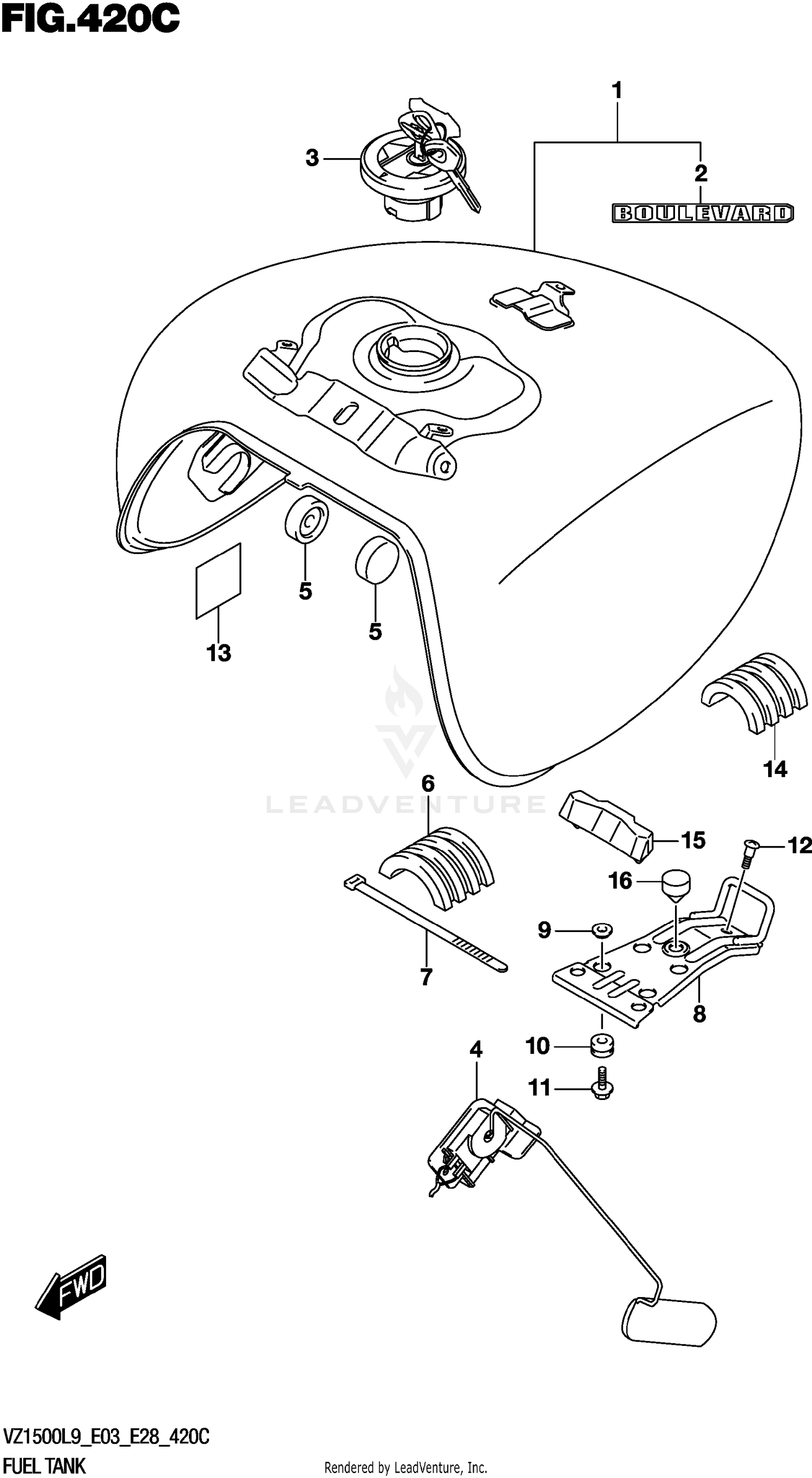 FUEL TANK (E33) (FOR YVB)