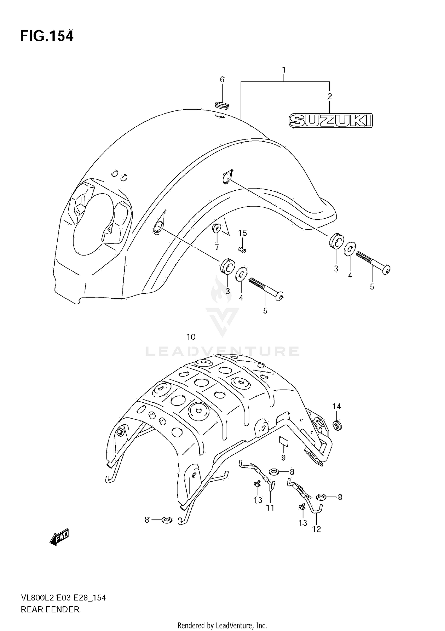 REAR FENDER (VL800  E28)