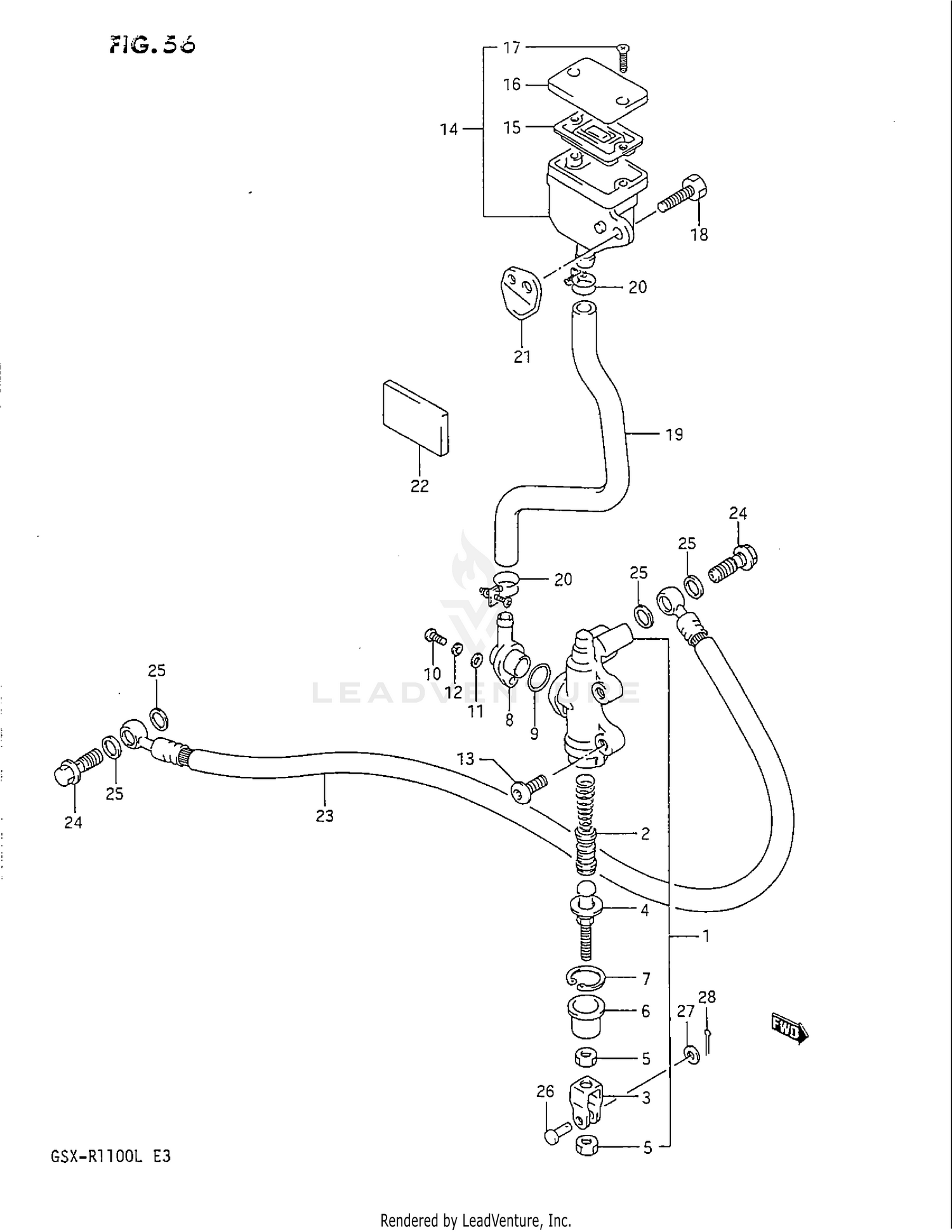 REAR MASTER CYLINDER (MODEL K)