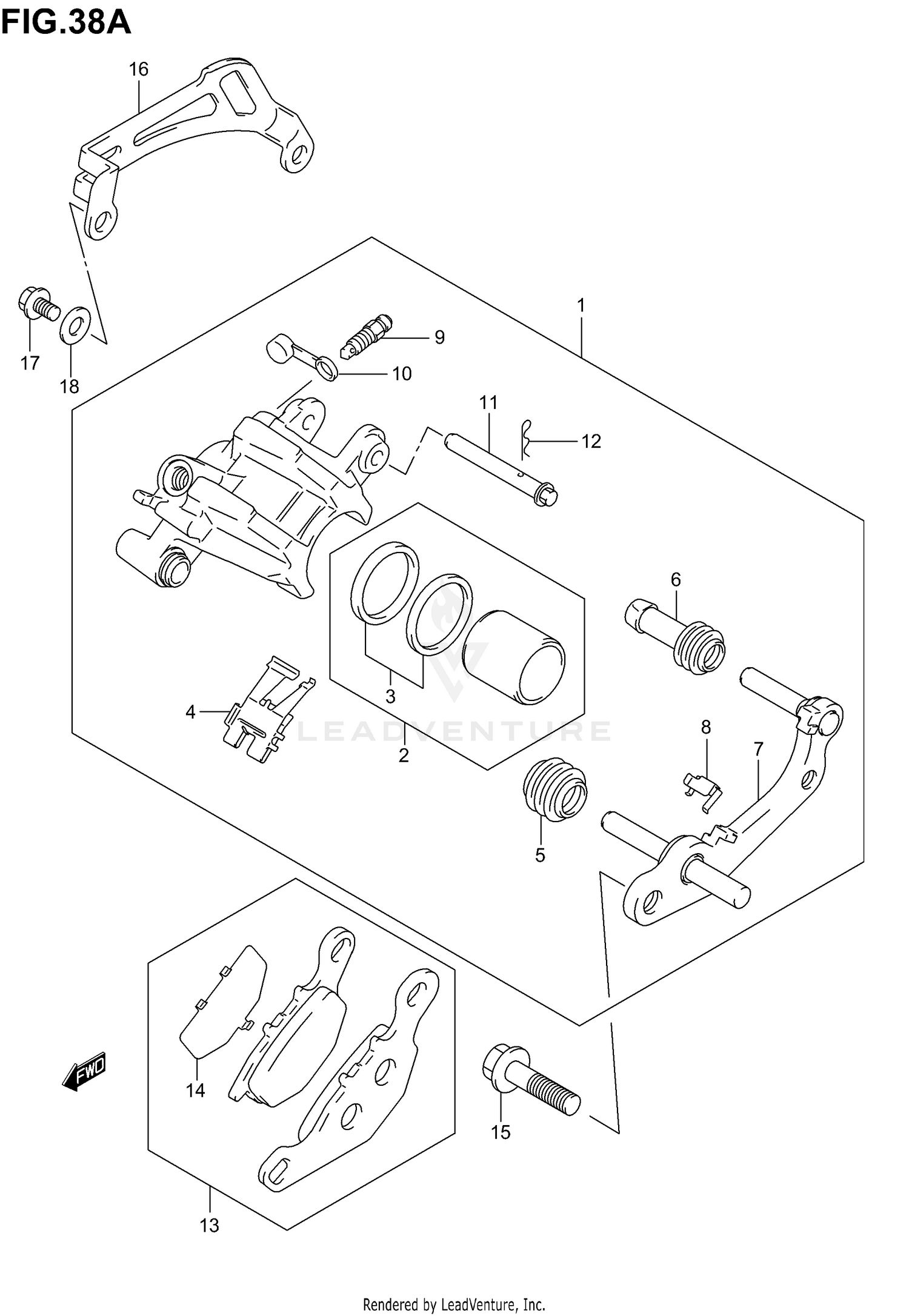 REAR CALIPER (MODEL K5/K6)