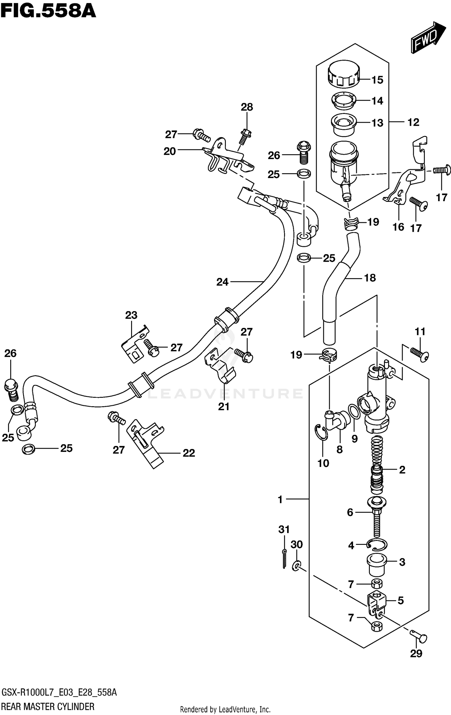 REAR MASTER CYLINDER (GSX-R1000L7 E03)