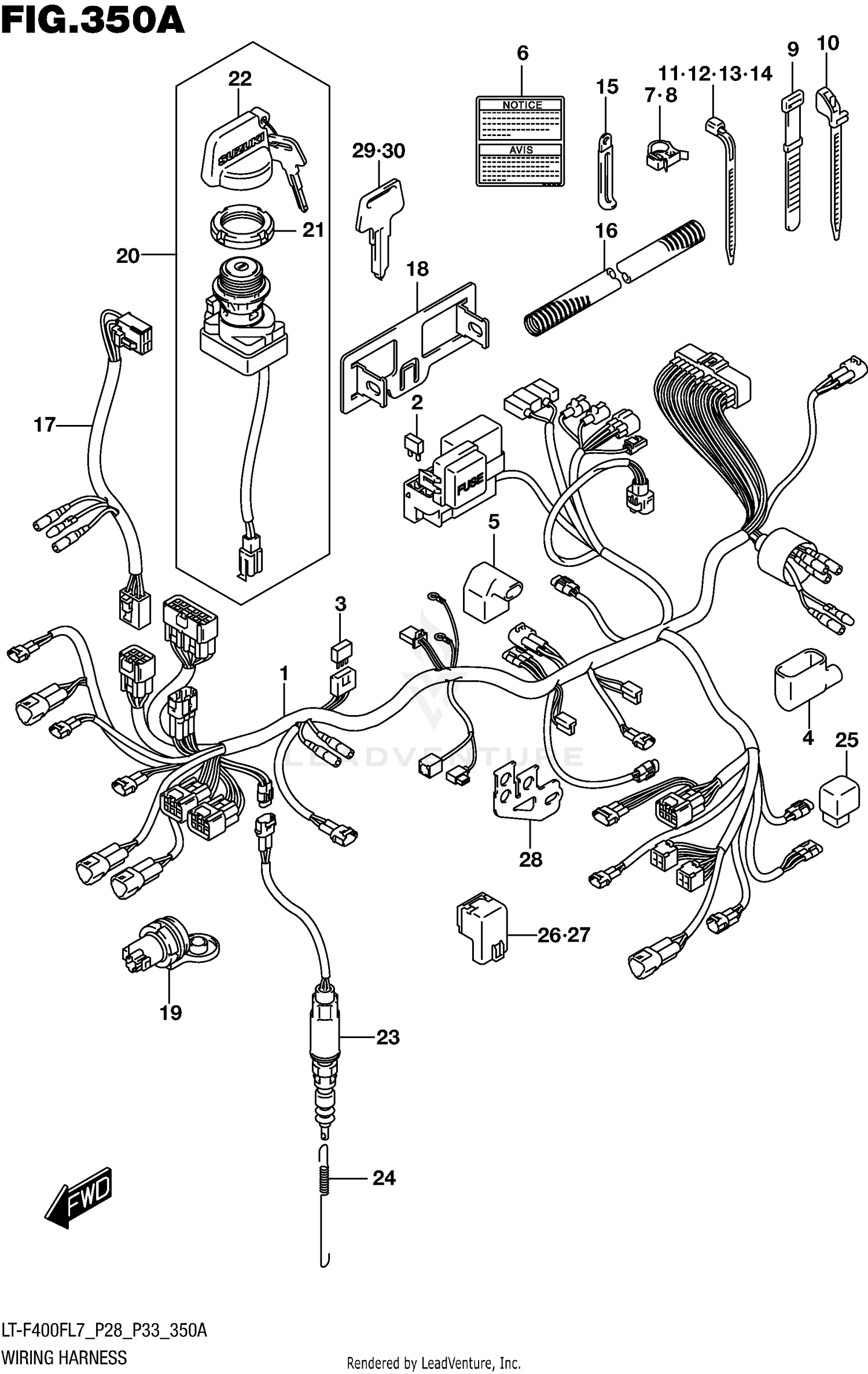 WIRING HARNESS (LT-F400FL7 P28)