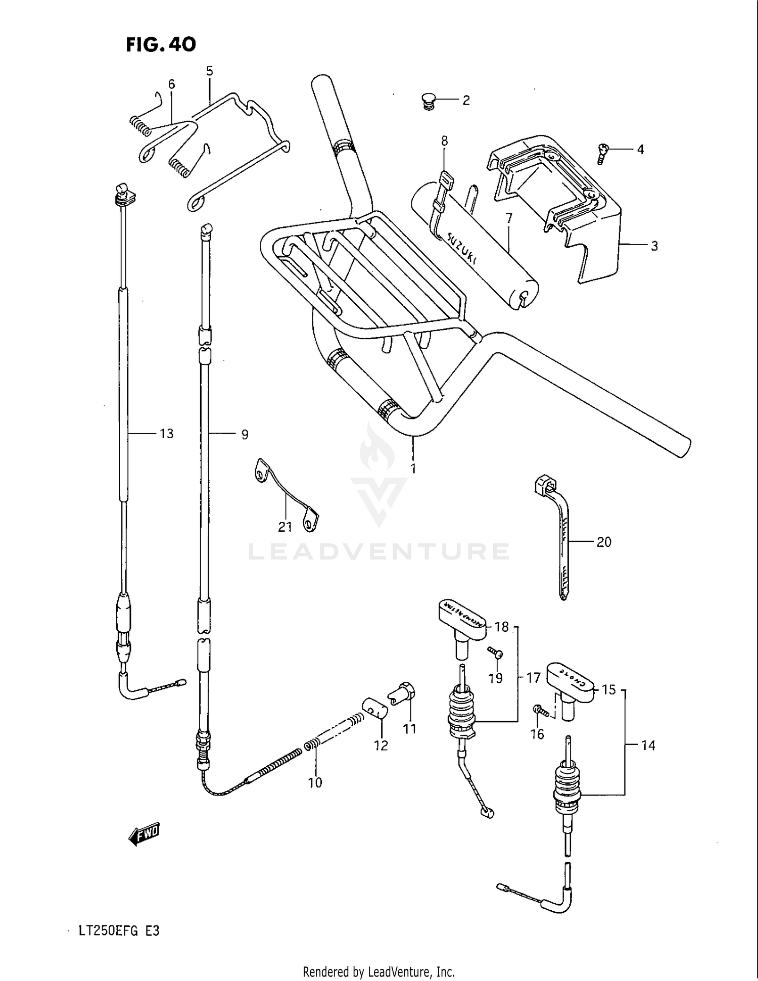 HANDLEBAR - CONTROL CABLE
