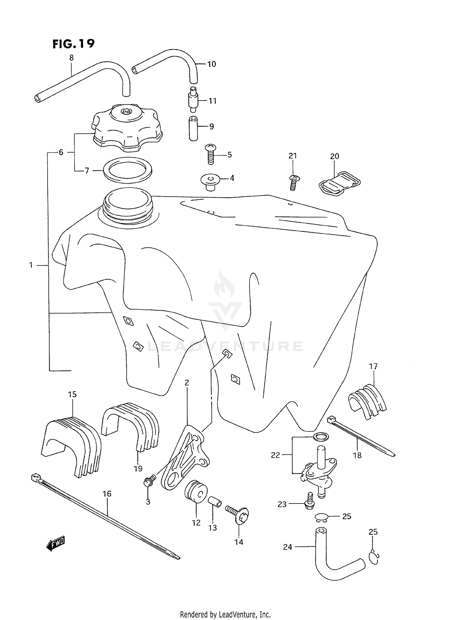 FUEL TANK (MODEL P/R)