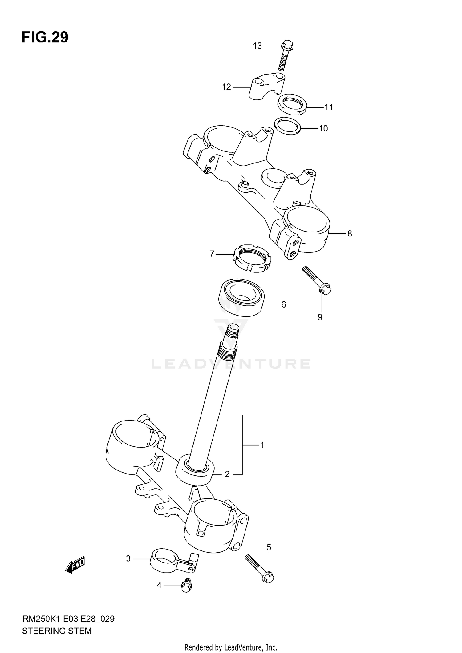 STEERING STEM (MODEL K1)