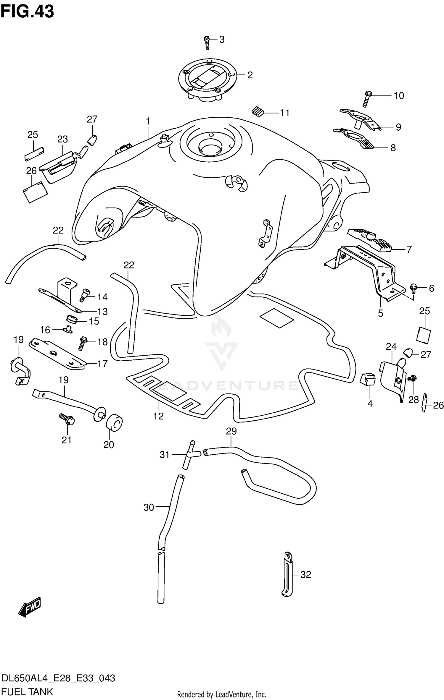 FUEL TANK (DL650AL4 E33)